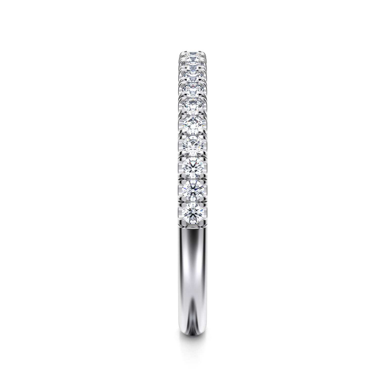 Diamond Matching Wedding Band in 14K White Gold, photograph 5