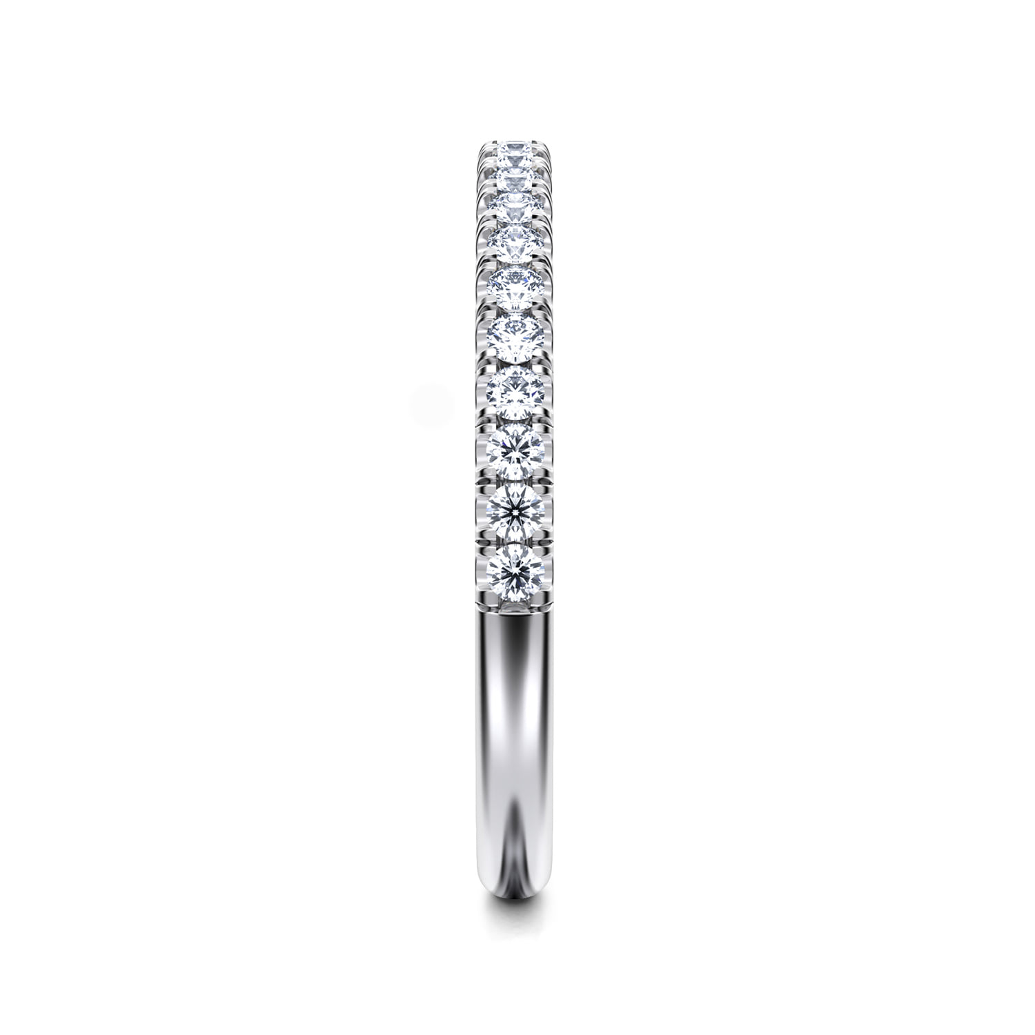 Diamond Matching Wedding Band in 14K White Gold, photograph 5