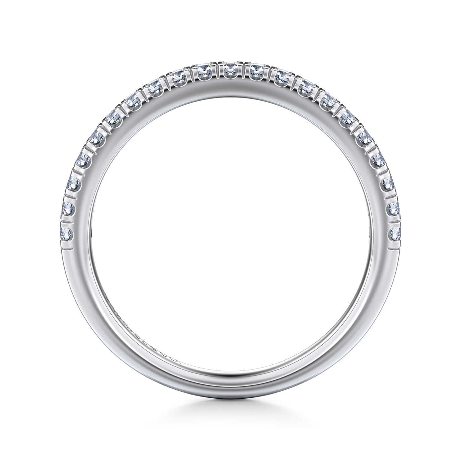 Diamond Matching Wedding Band in 14K White Gold, photograph 2