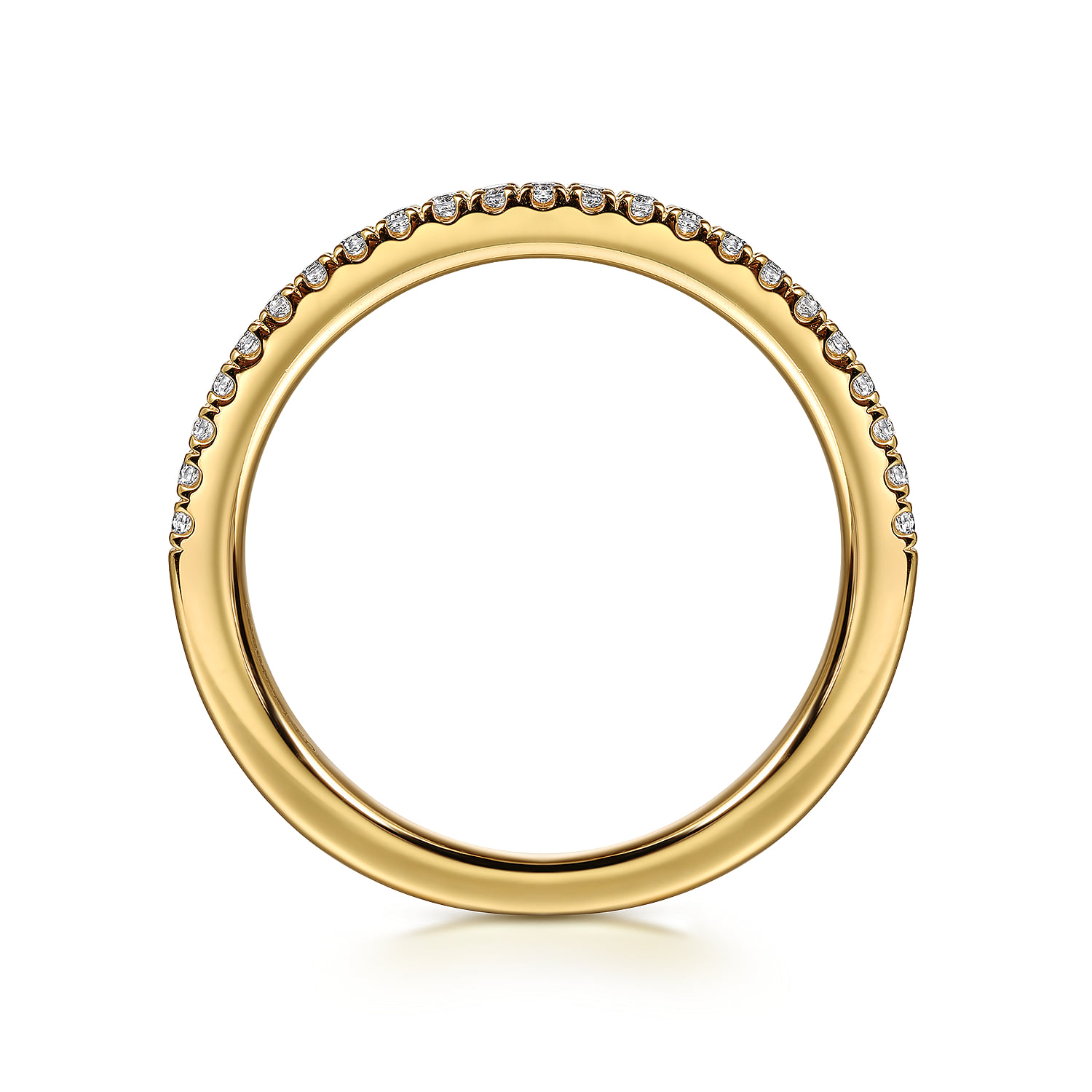 Diamond Wedding Band in 14K Yellow Gold, photograph 2