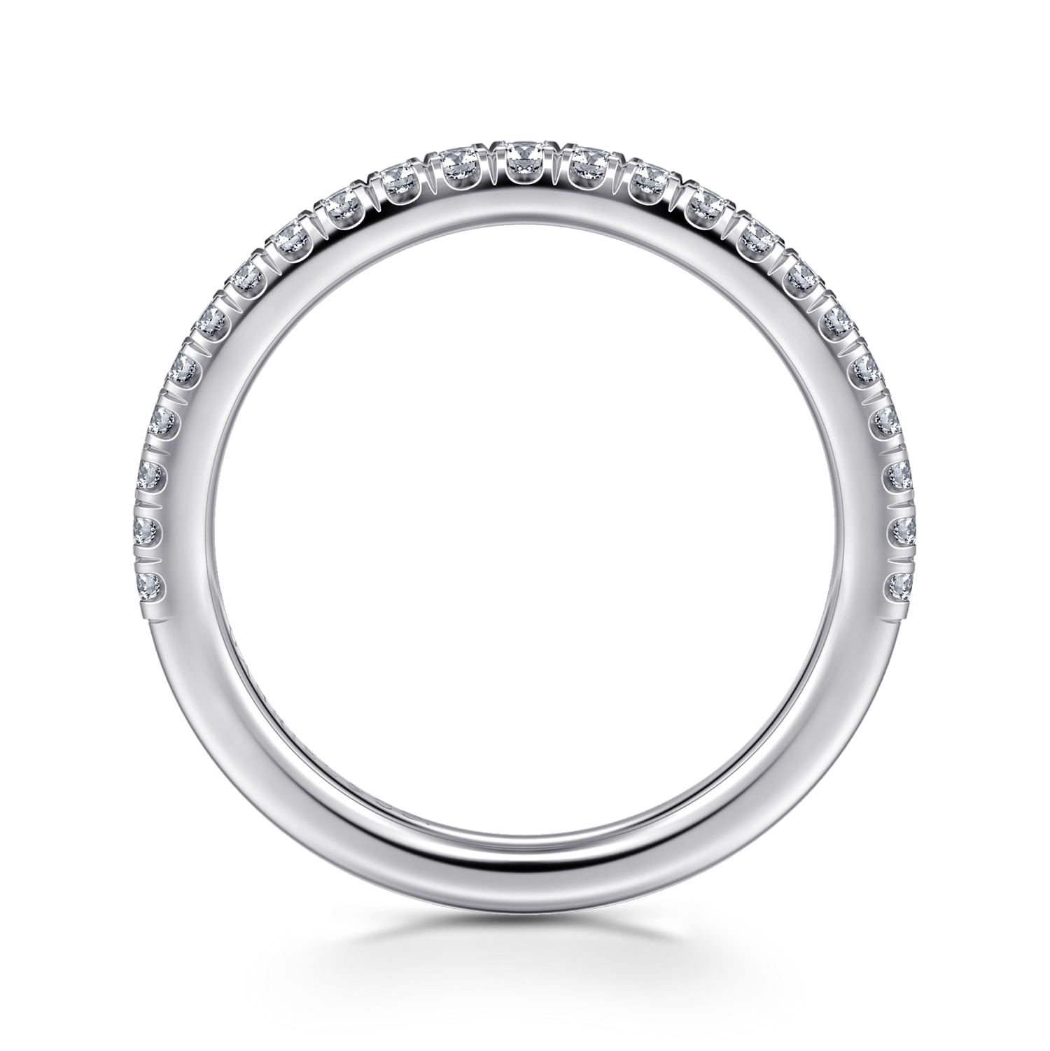 Diamond Matching Wedding Band in 14K White Gold, photograph 2