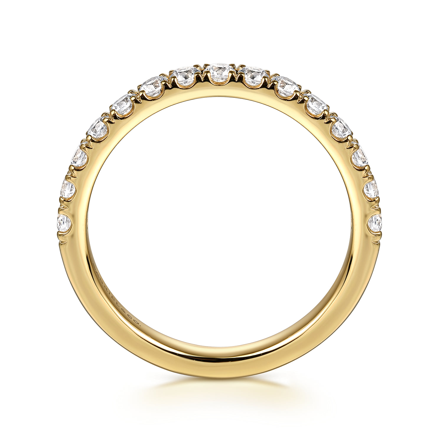 Diamond Wedding Band in 14K Yellow Gold, photograph 2