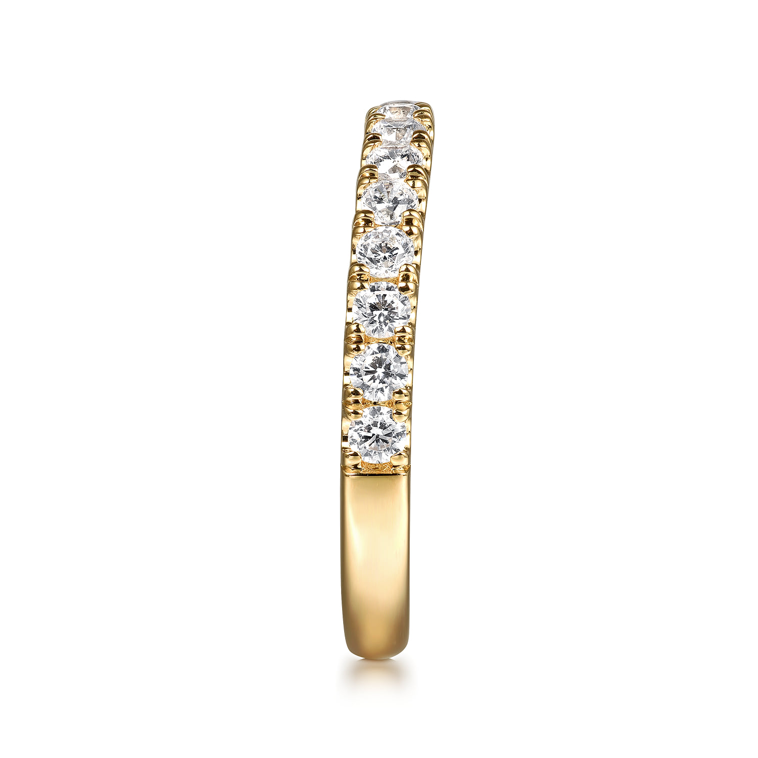 Diamond Wedding Band in 14K Yellow Gold, photograph 5