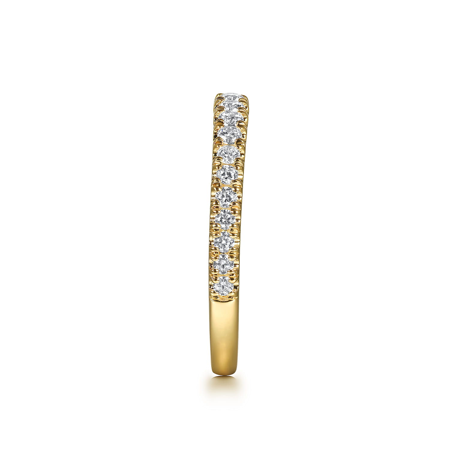 Diamond Wedding Band in 14K Yellow Gold, photograph 5