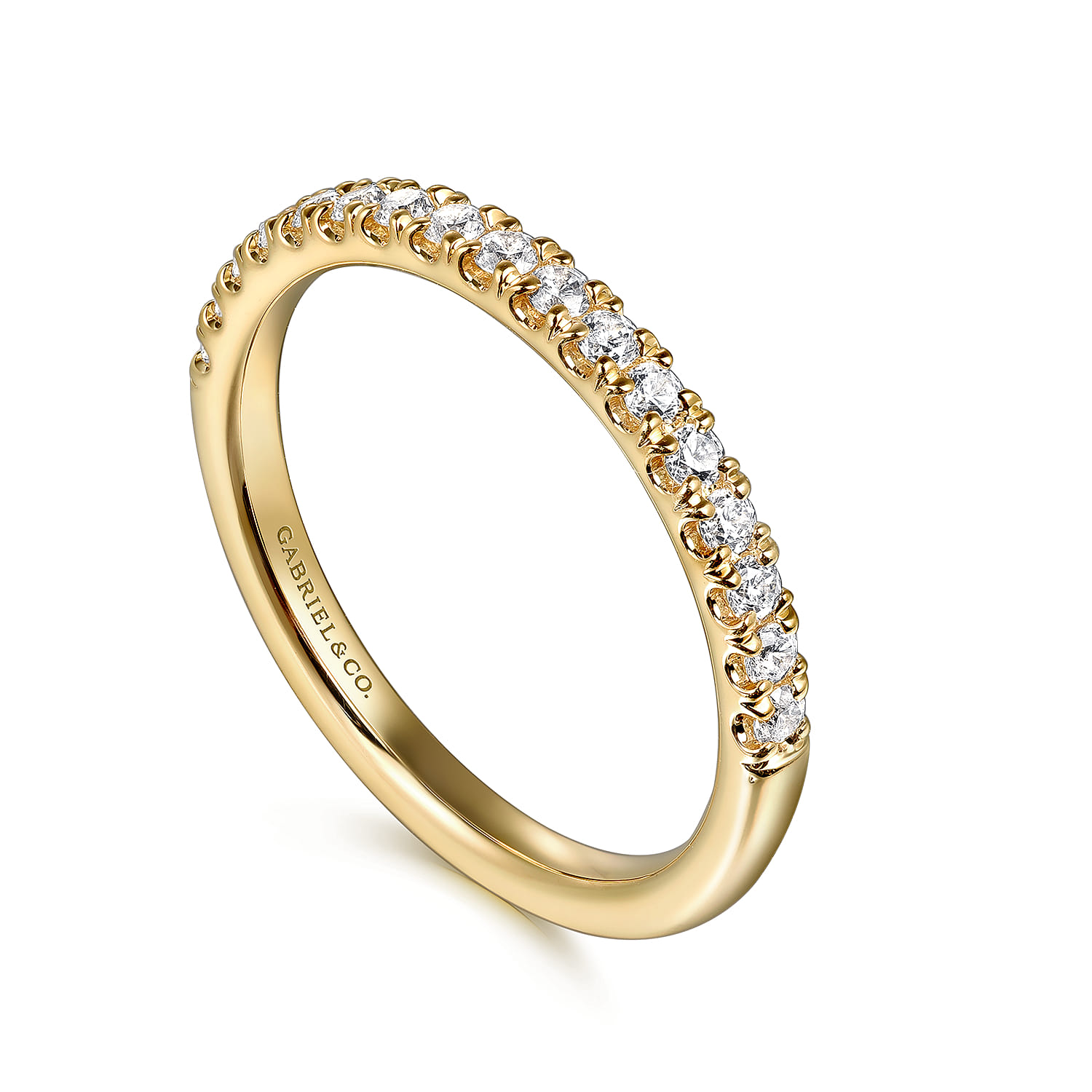 Diamond Wedding Band in 14K Yellow Gold, photograph 3