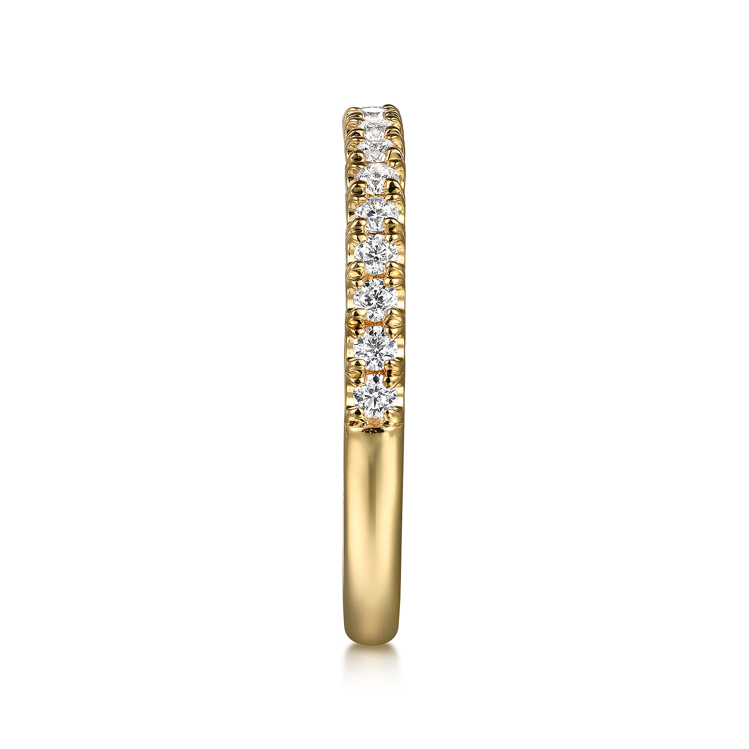 Diamond Wedding Band in 14K Yellow Gold, photograph 5