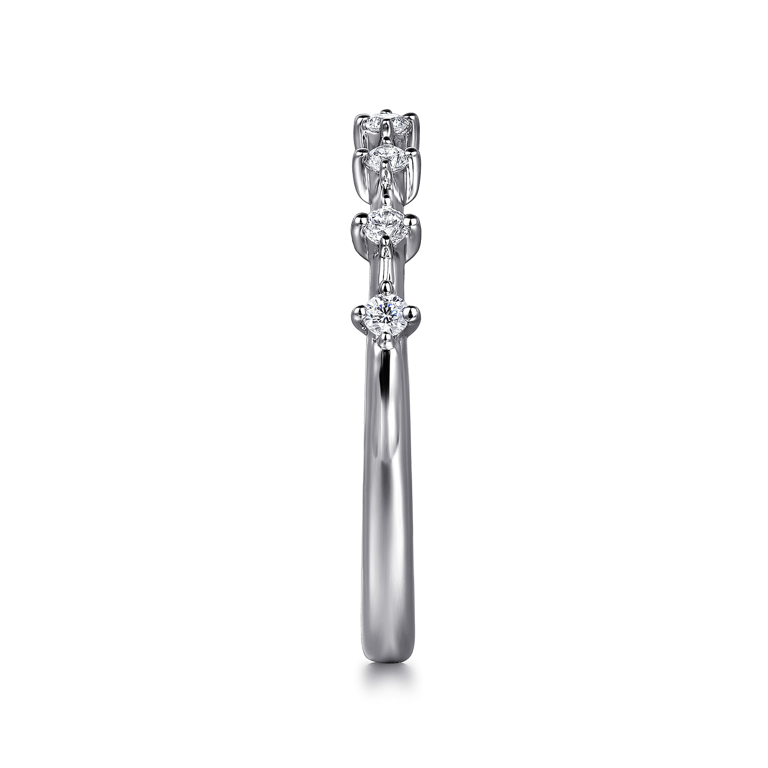 Diamond Wedding Band in 14K White Gold, photograph 5