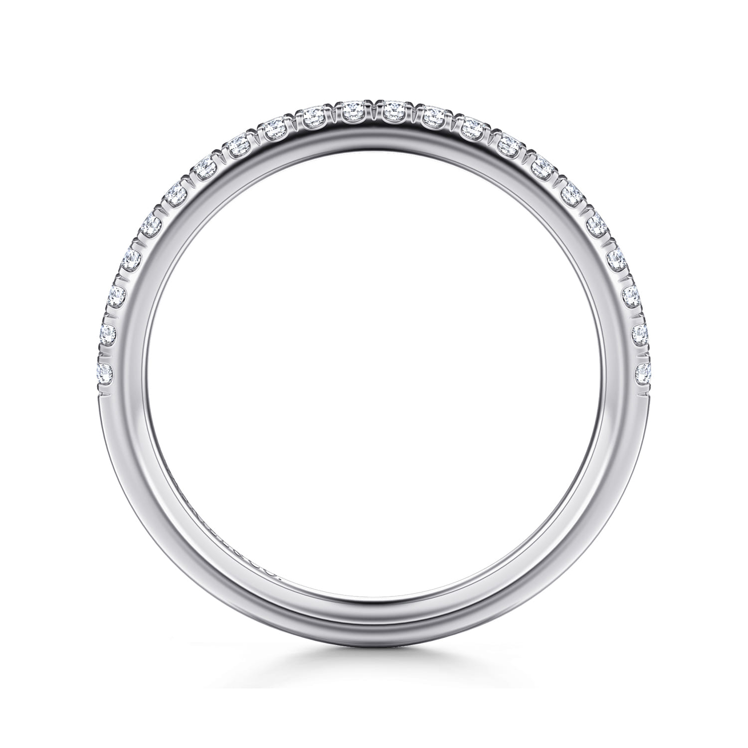 Diamond Matching Wedding Band in 14K White Gold, photograph 2