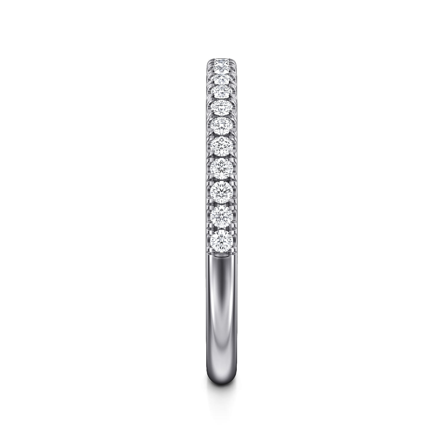 Diamond Matching Wedding Band in 14K White Gold, photograph 5