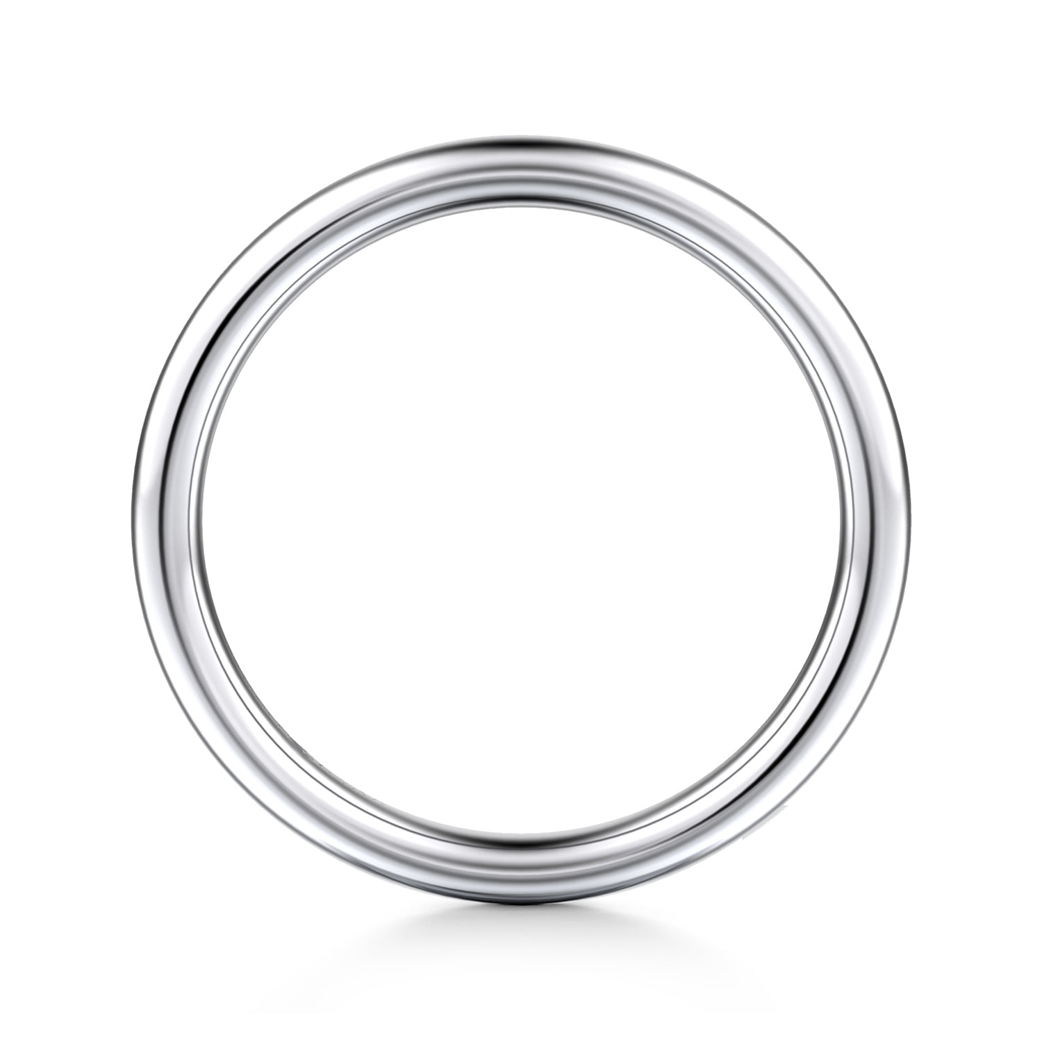 2.2mm Plain Wedding Band in 14K White Gold, photograph 2