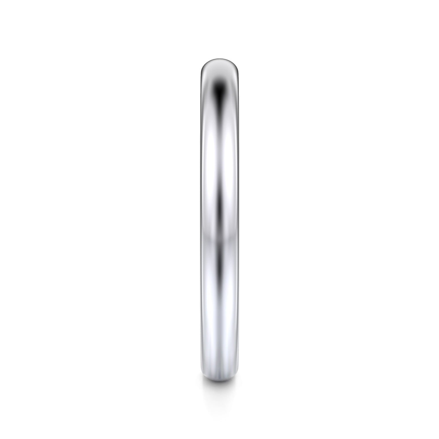2.2mm Plain Wedding Band in 14K White Gold, photograph 4
