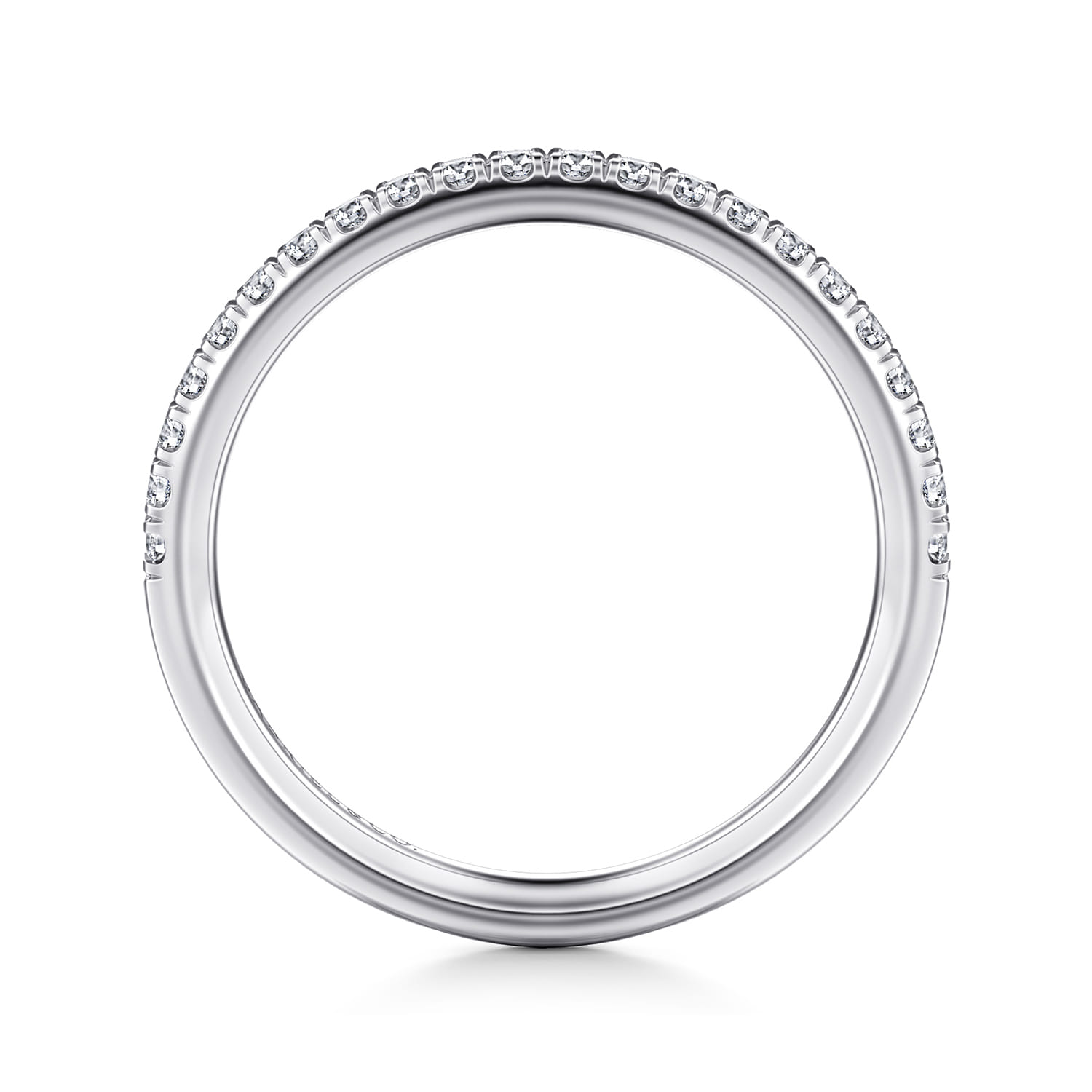 Diamond Matching Wedding Band in 14K White Gold, photograph 2