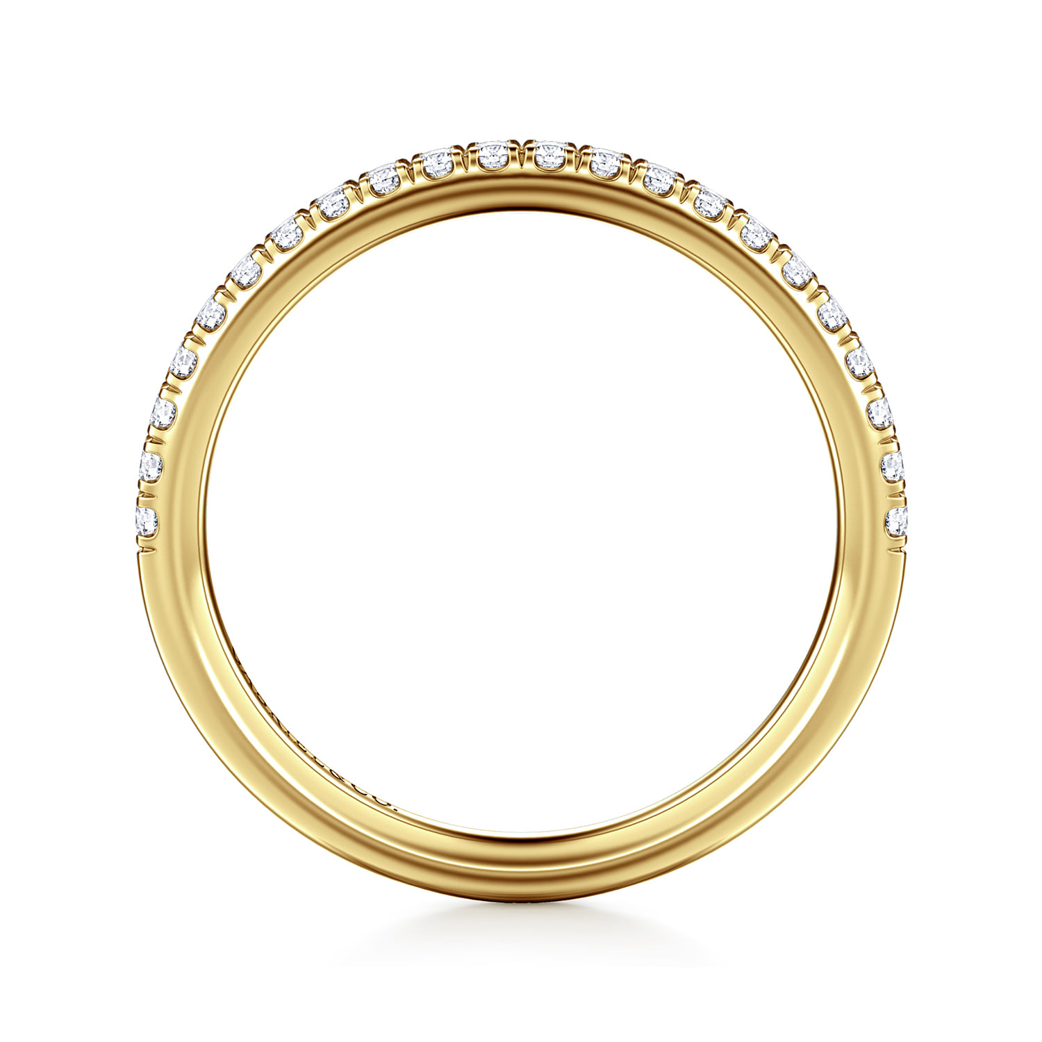 Diamond Matching Wedding Band in 14K Yellow Gold, photograph 2