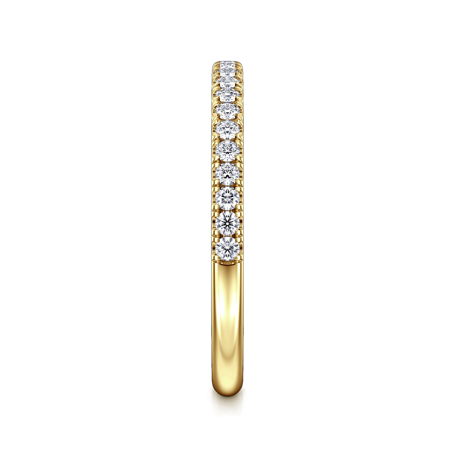 Diamond Matching Wedding Band in 14K Yellow Gold, photograph 4