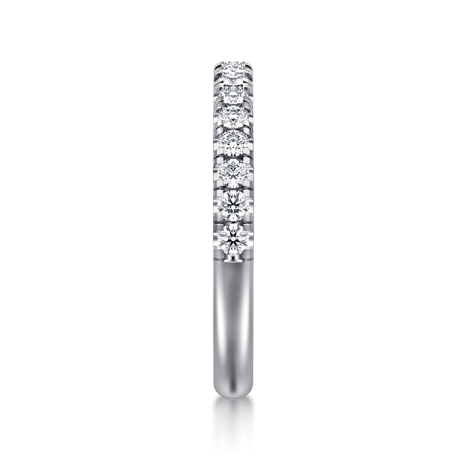 Diamond Wedding Band in 14K White Gold, photograph 4