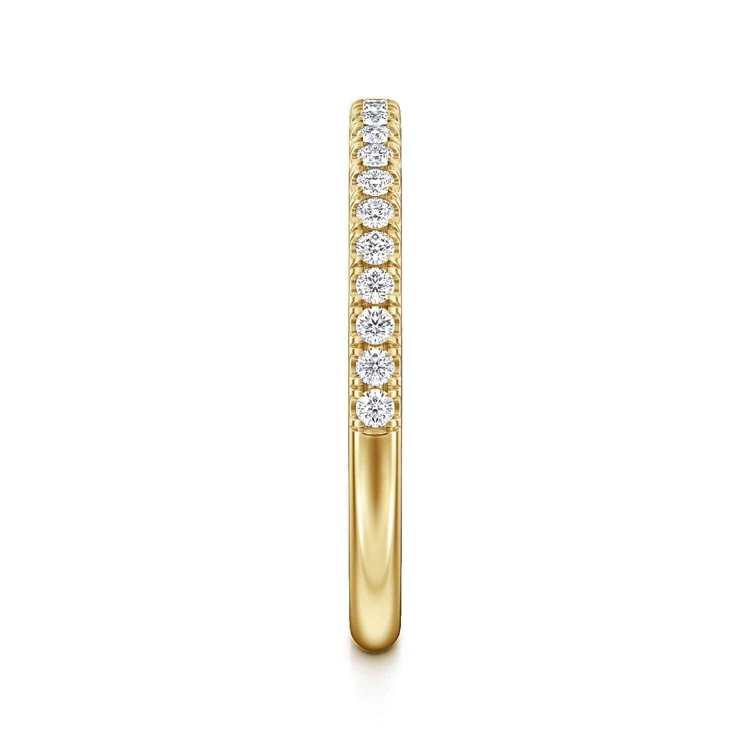 Diamond Matching Wedding Band in 14K Yellow Gold, photograph 4