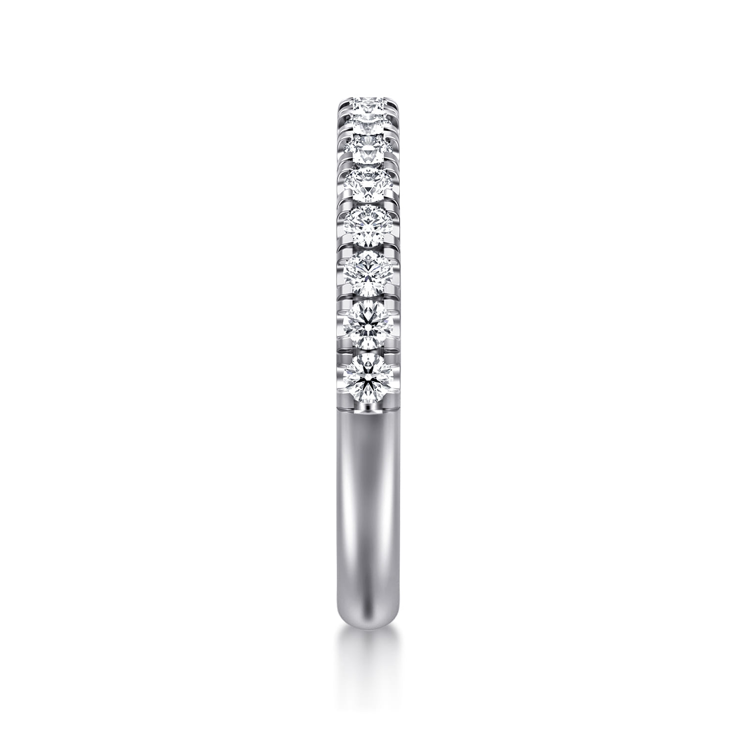 Diamond Matching Wedding Band in 14K White Gold, photograph 4