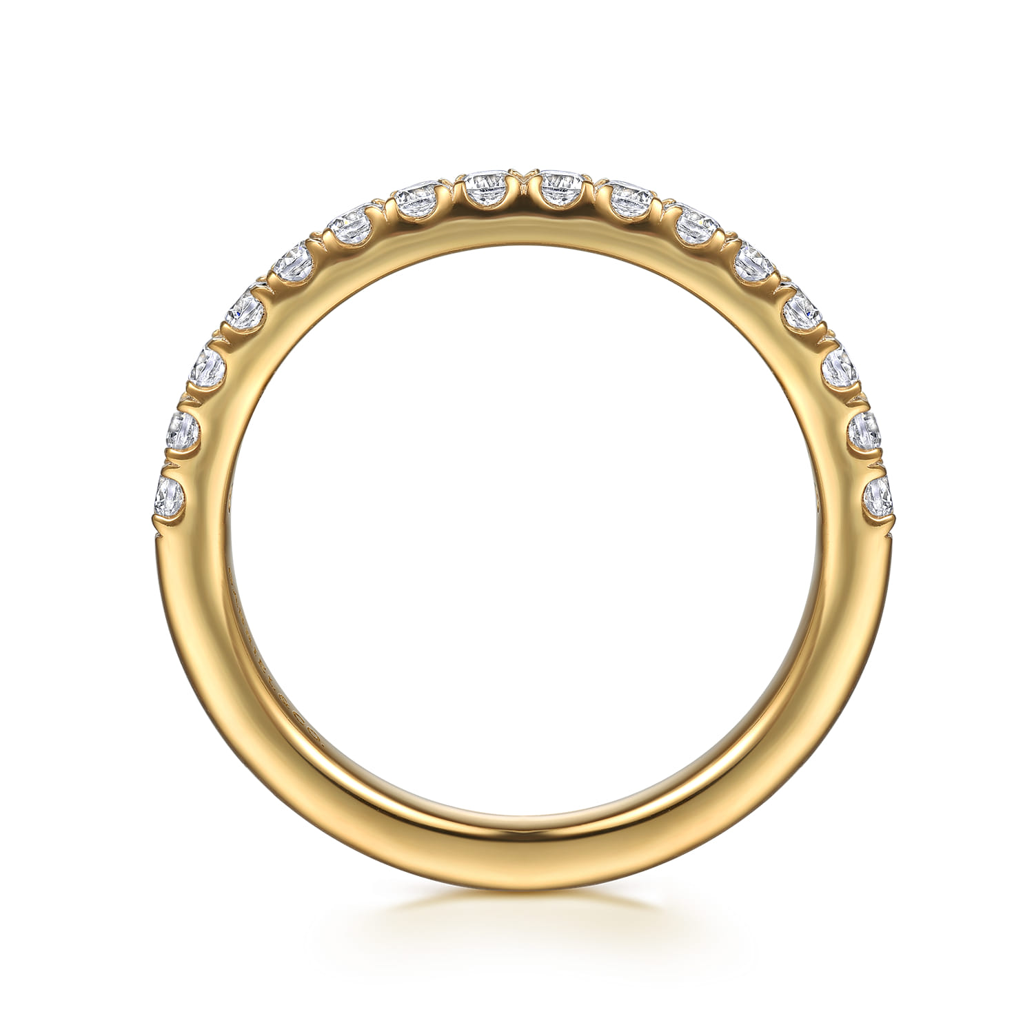 Diamond Wedding Band in 14K Yellow Gold, photograph 2