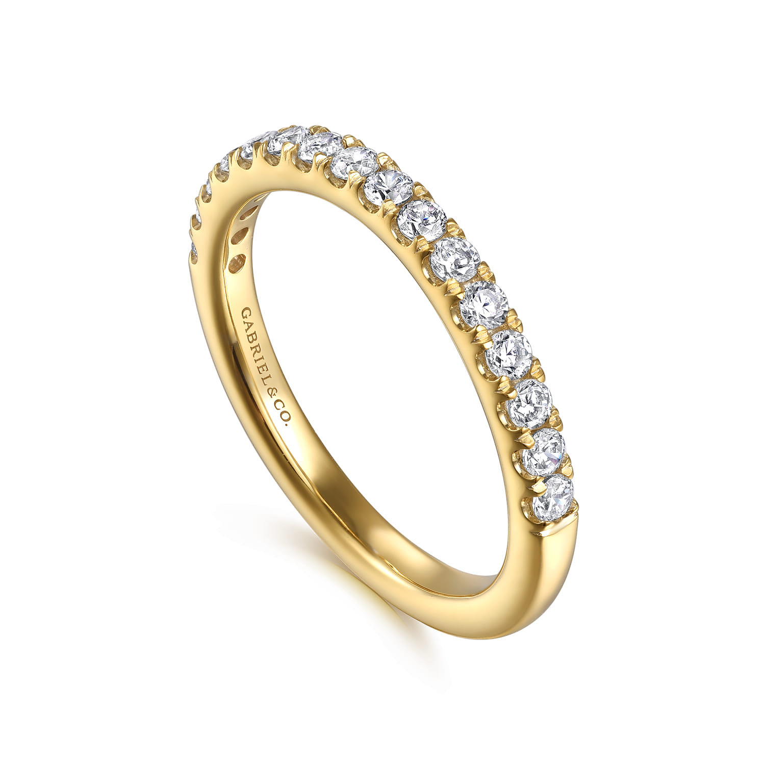 Diamond Wedding Band in 14K Yellow Gold, photograph 3