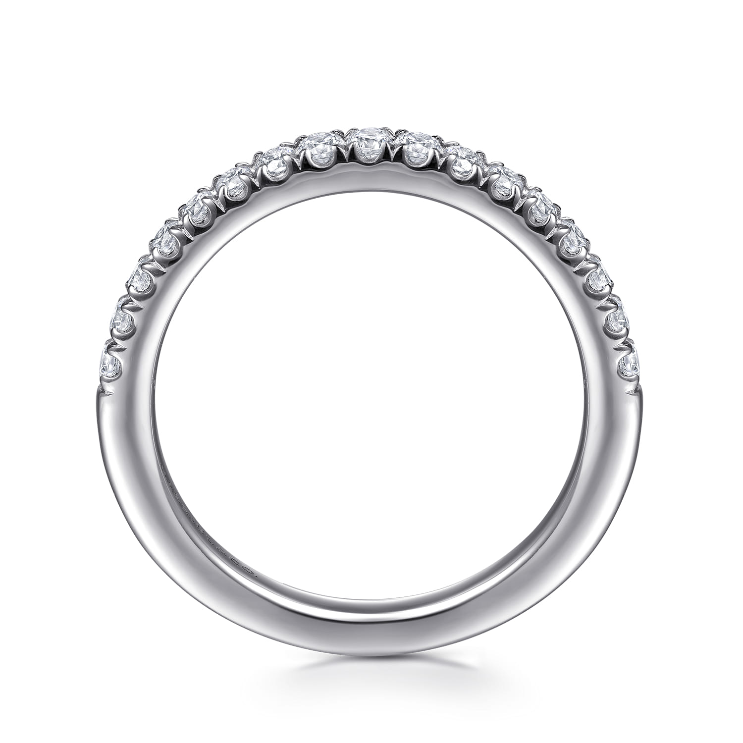 Diamond Wedding Band in 14K White Gold, photograph 2