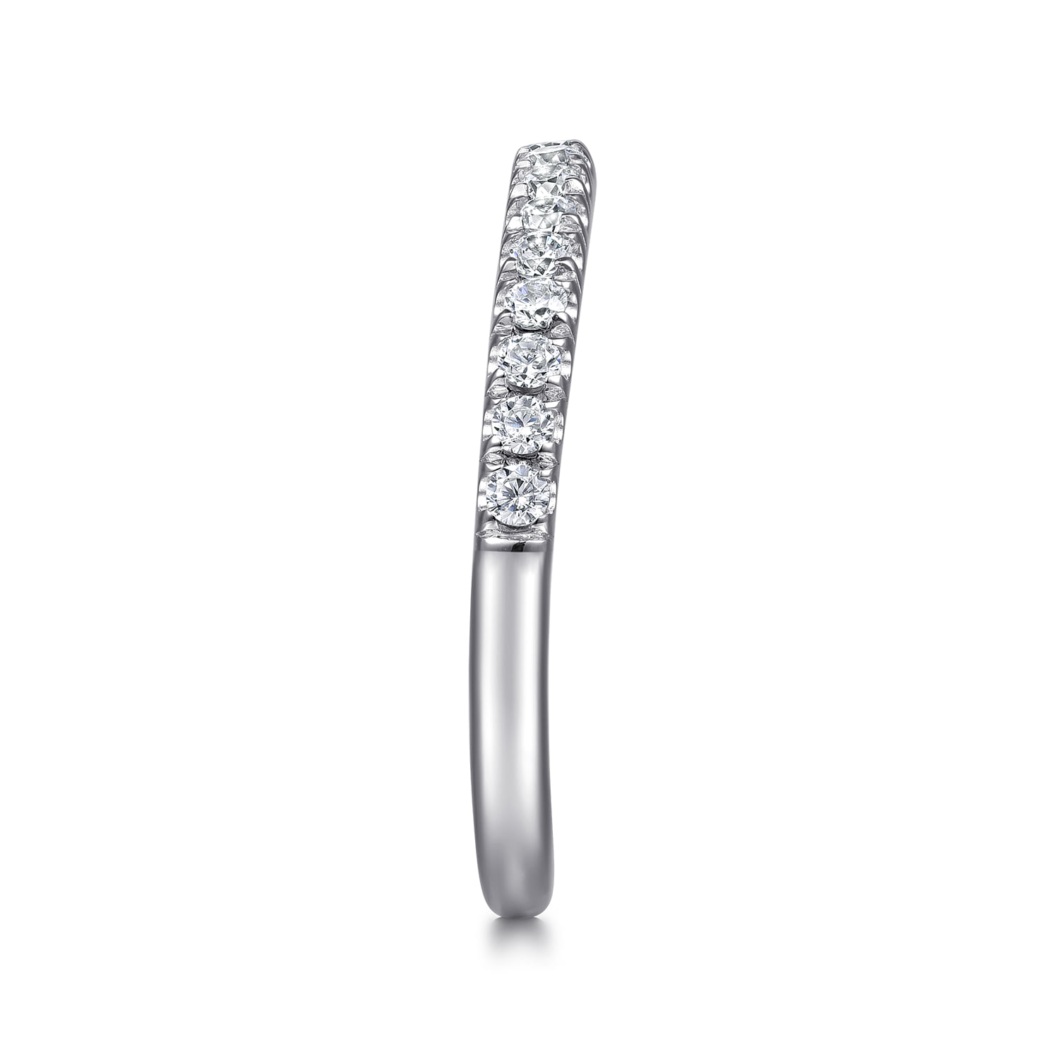 Diamond Wedding Band in 14K White Gold, photograph 5