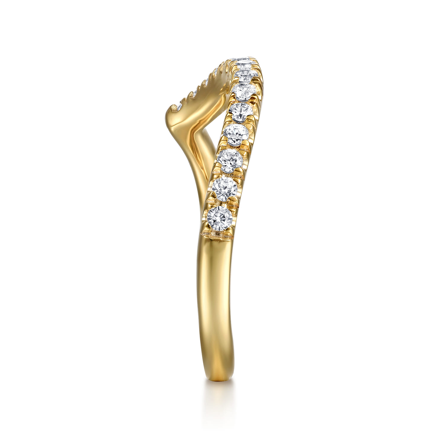 Diamond Wedding Band in 14K Yellow Gold, photograph 4