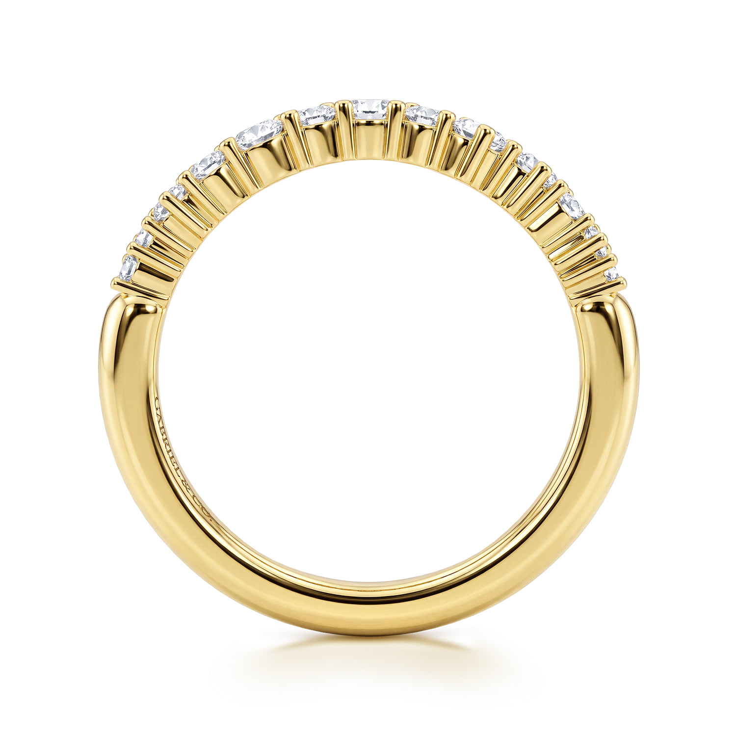 Diamond Wedding Band in 14K Yellow Gold, photograph 2