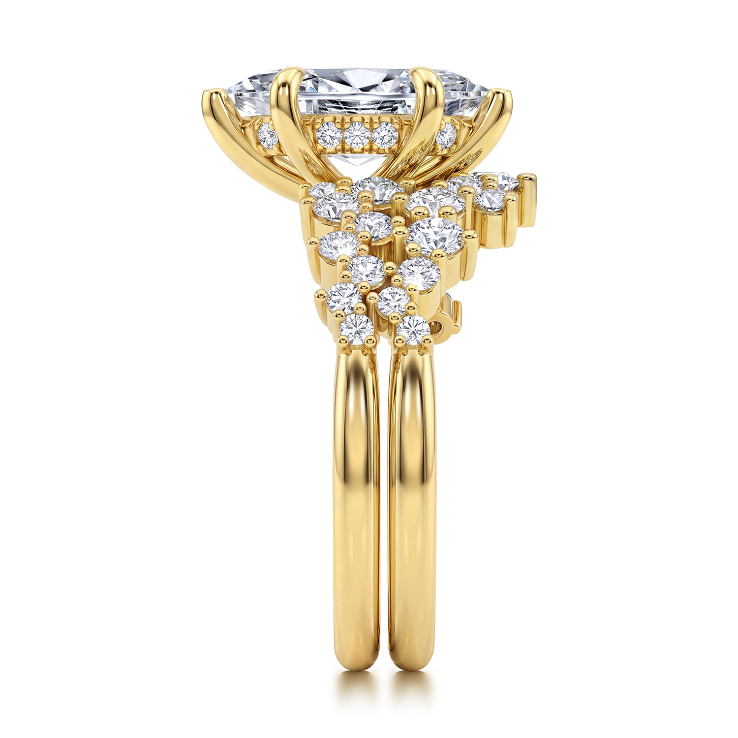 Diamond Wedding Band in 14K Yellow Gold, photograph 5