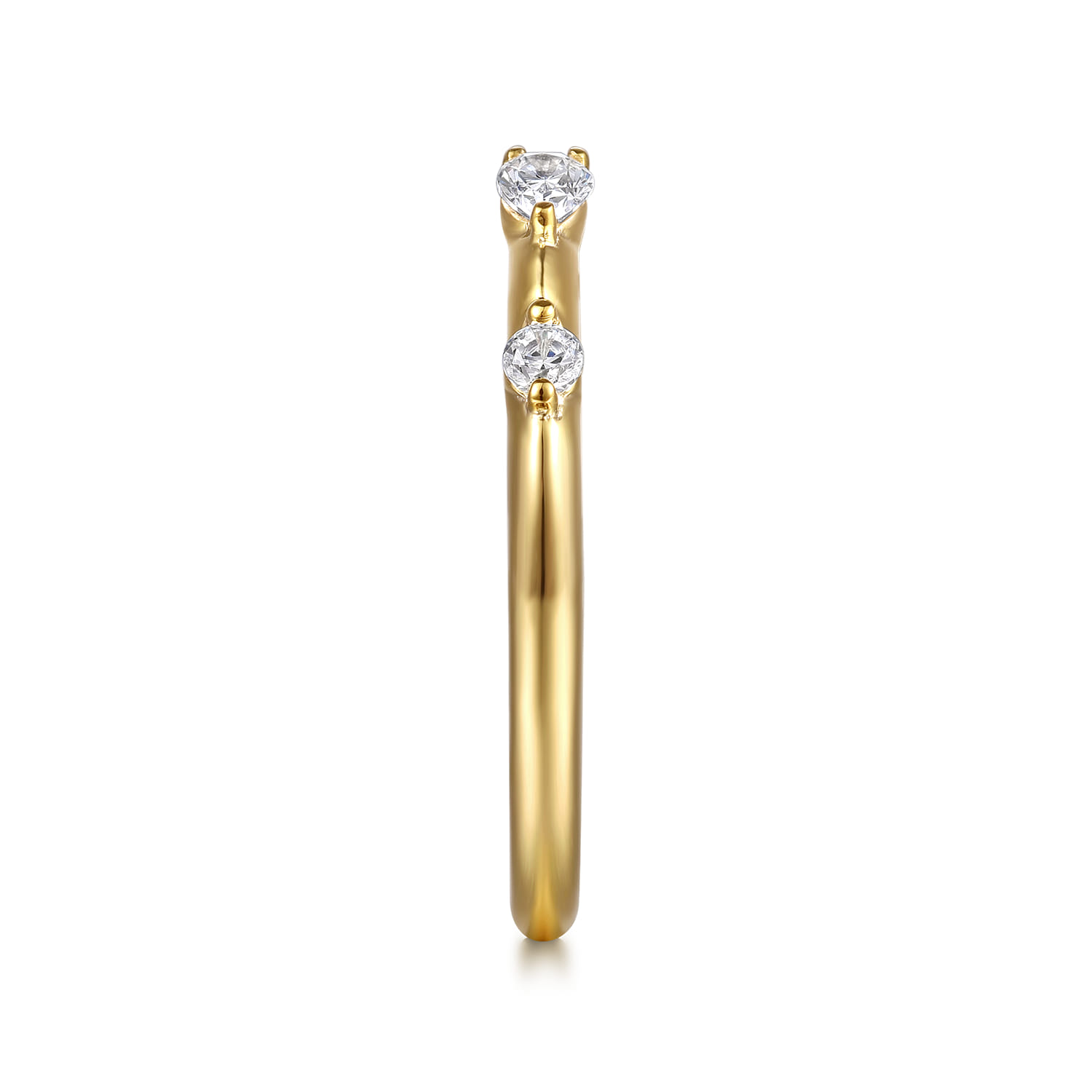 Diamond Wedding Band in 14K Yellow Gold, photograph 5