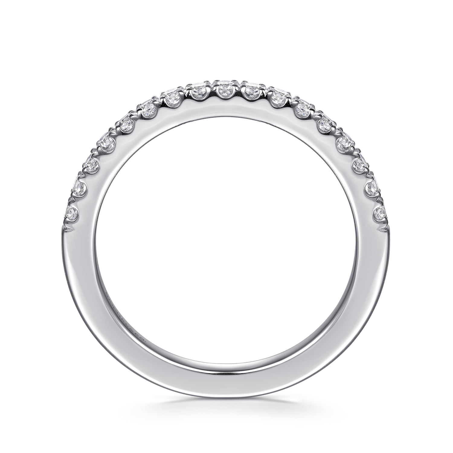 Diamond Wedding Band in 14K White Gold, photograph 2