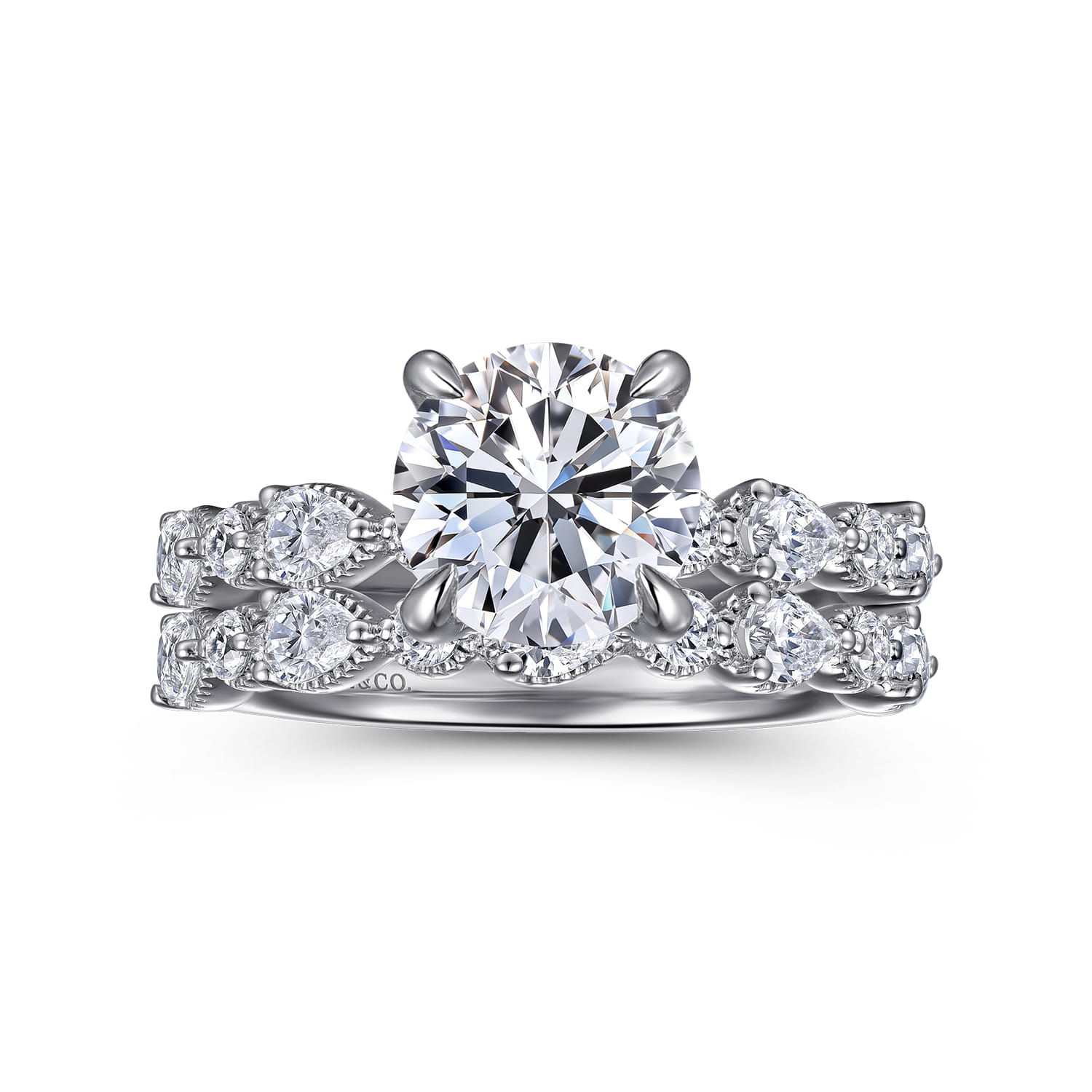 Diamond Wedding Band in 14K White Gold, photograph 4