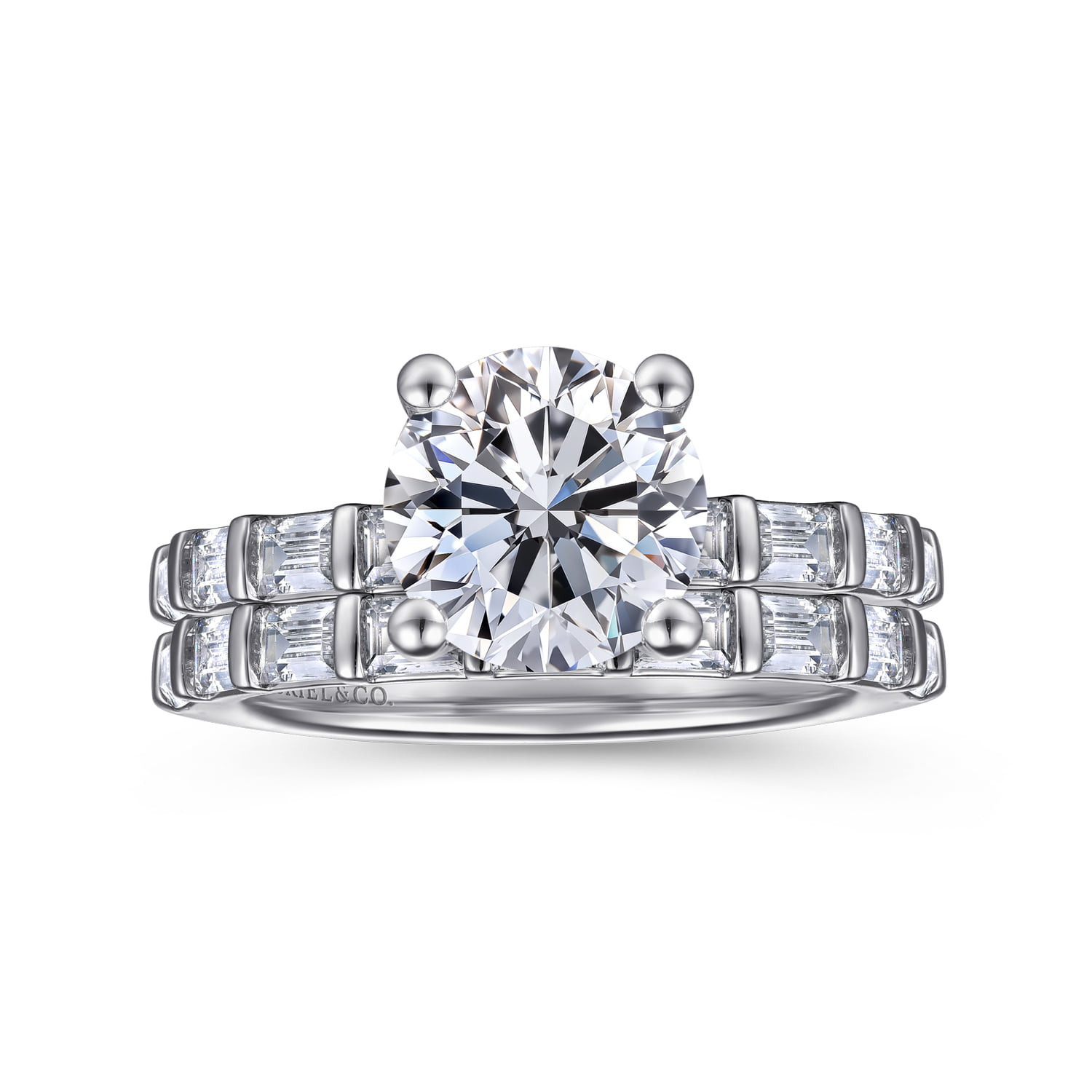 Diamond Wedding Band in 14K White Gold, photograph 4