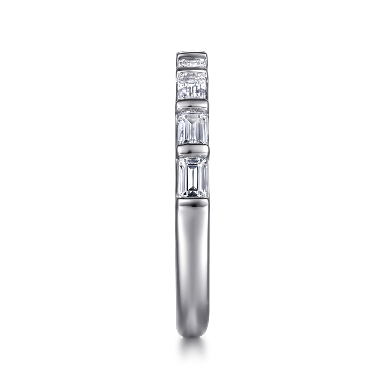 Diamond Wedding Band in 14K White Gold, photograph 5