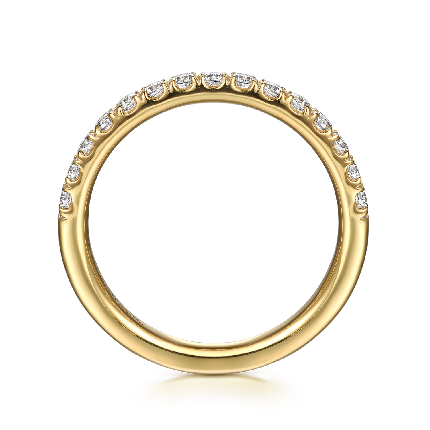 Diamond Wedding Band in 14K Yellow Gold, photograph 2