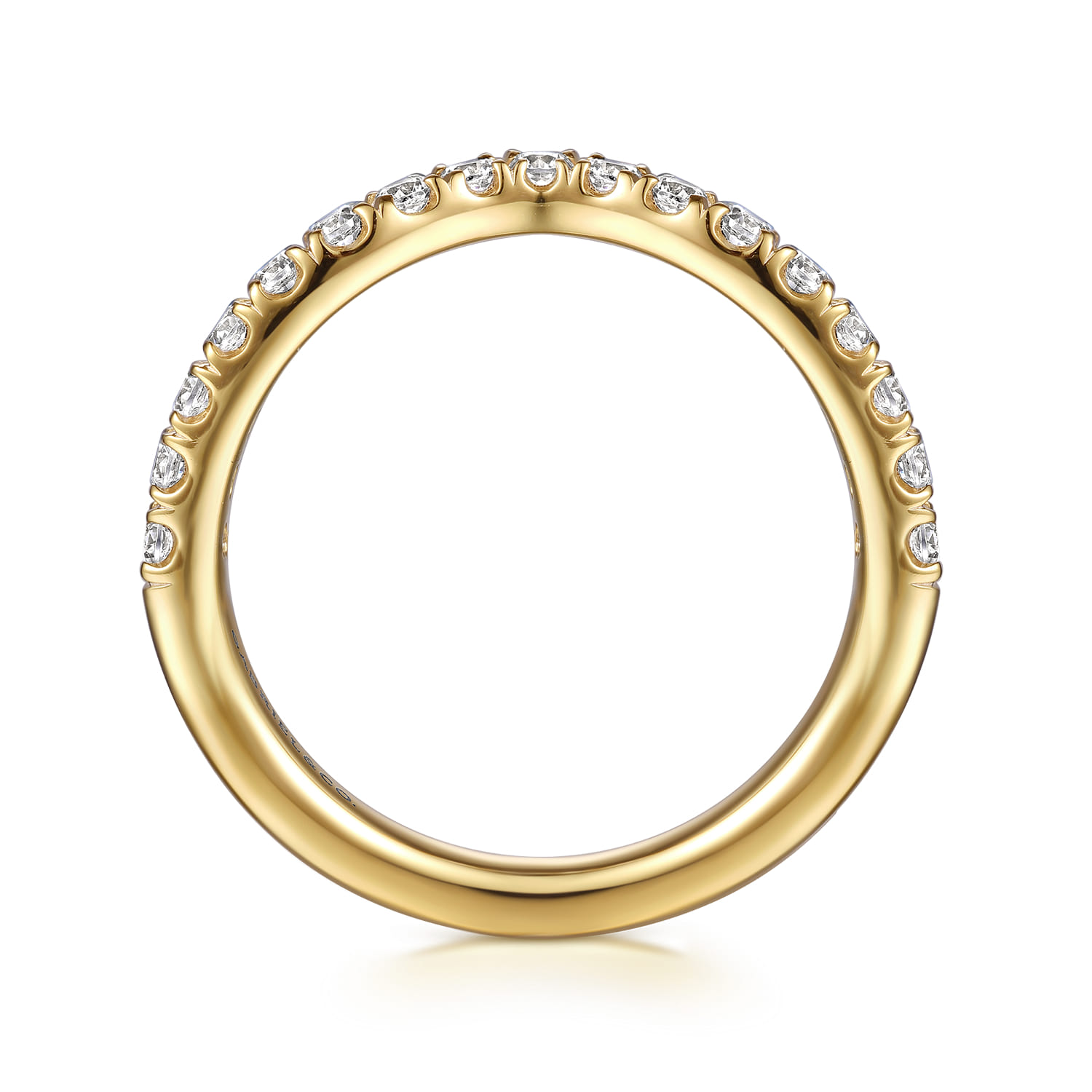 Diamond Wedding Band in 14K Yellow Gold, photograph 2