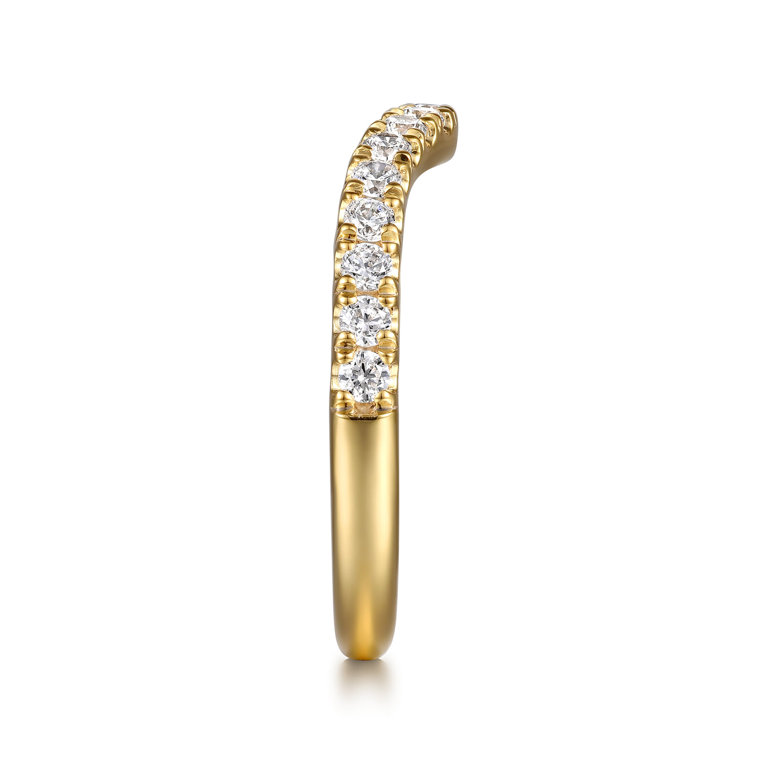 Diamond Wedding Band in 14K Yellow Gold, photograph 5
