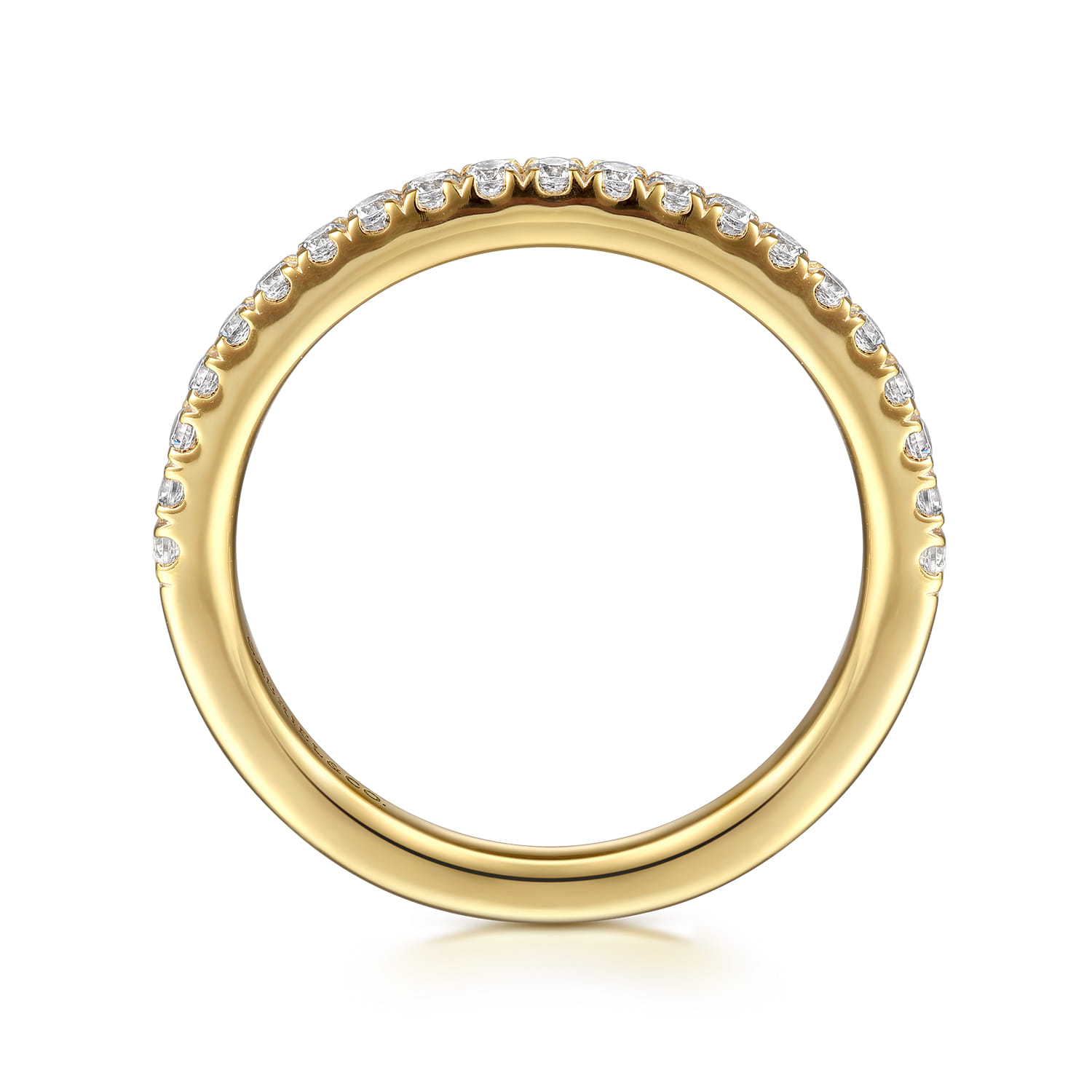 Diamond Wedding Band in 14K Yellow Gold, photograph 2