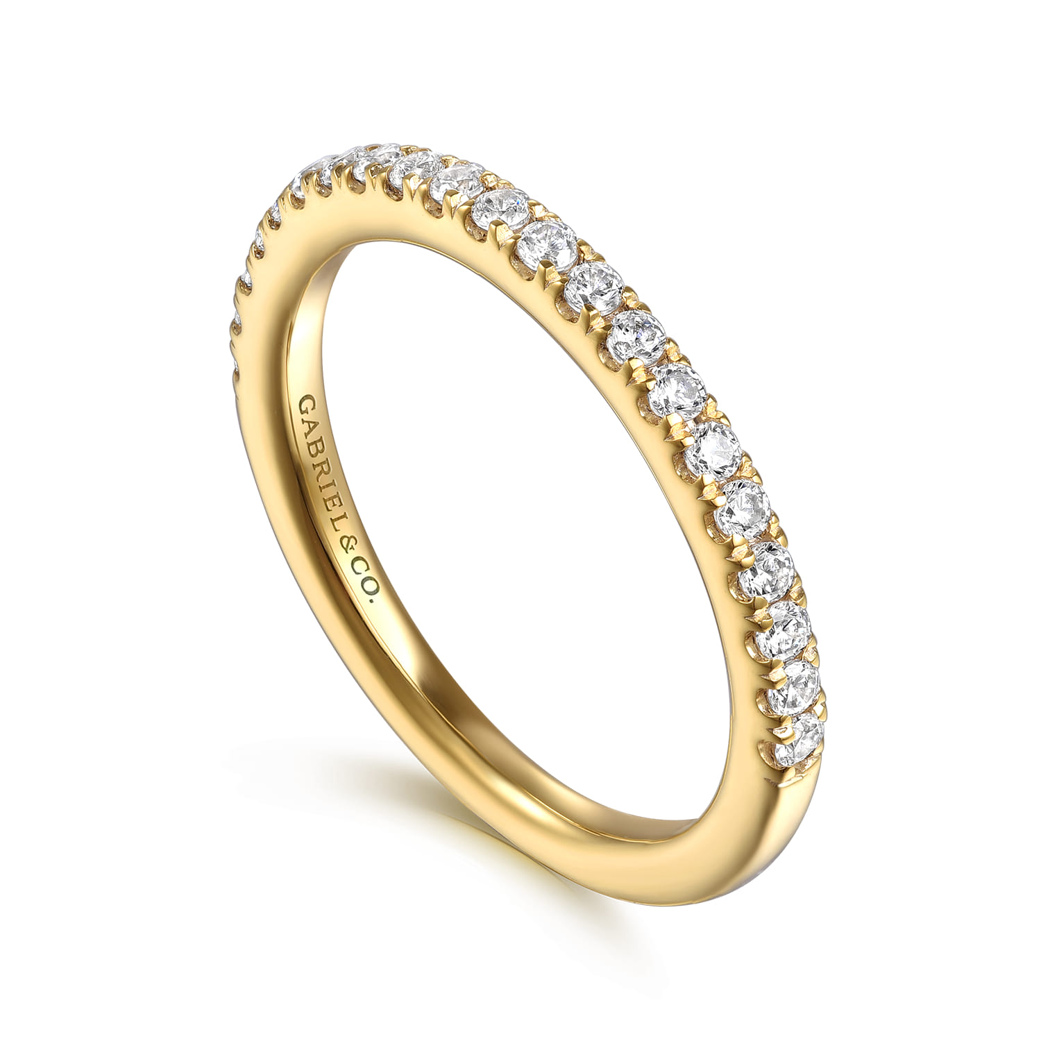 Diamond Wedding Band in 14K Yellow Gold, photograph 3