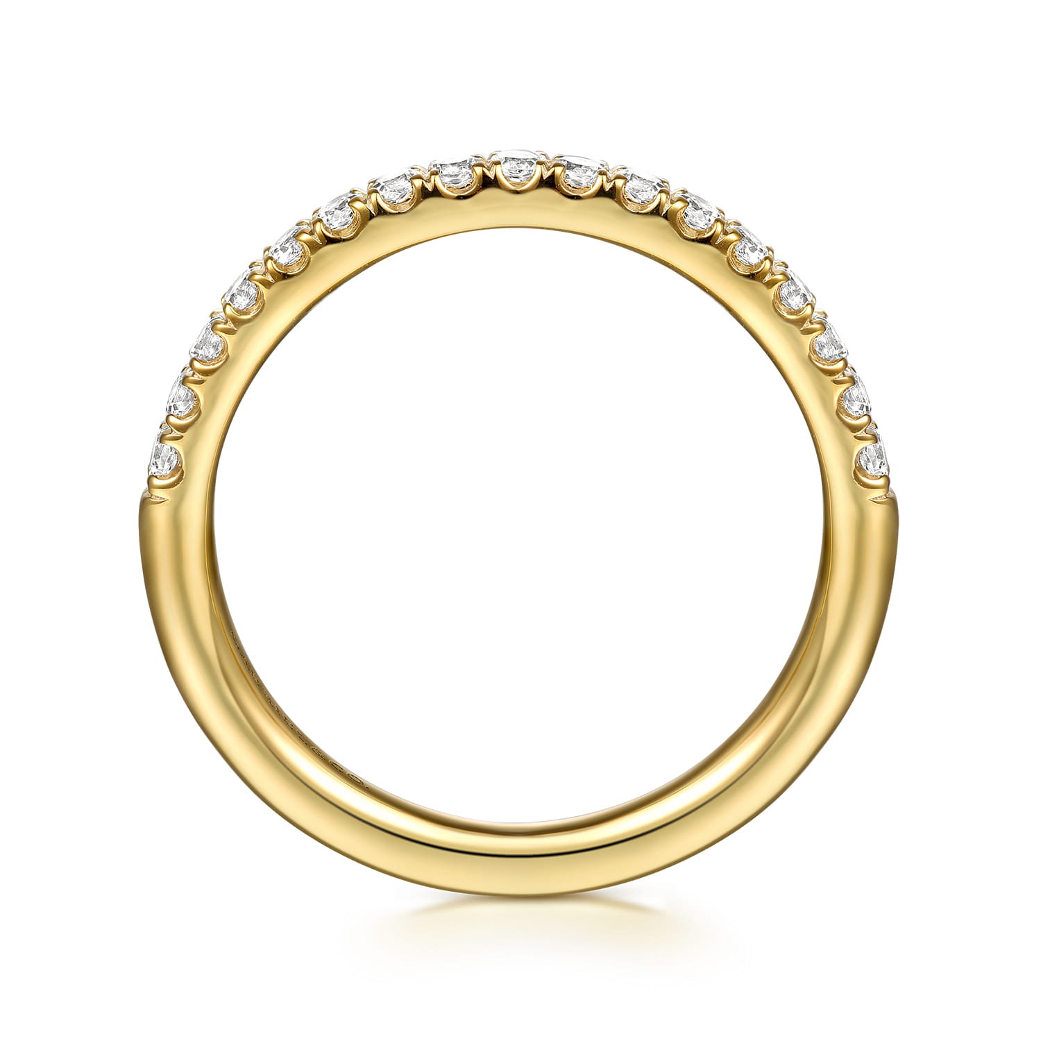 Diamond Wedding Band in 14K Yellow Gold, photograph 2
