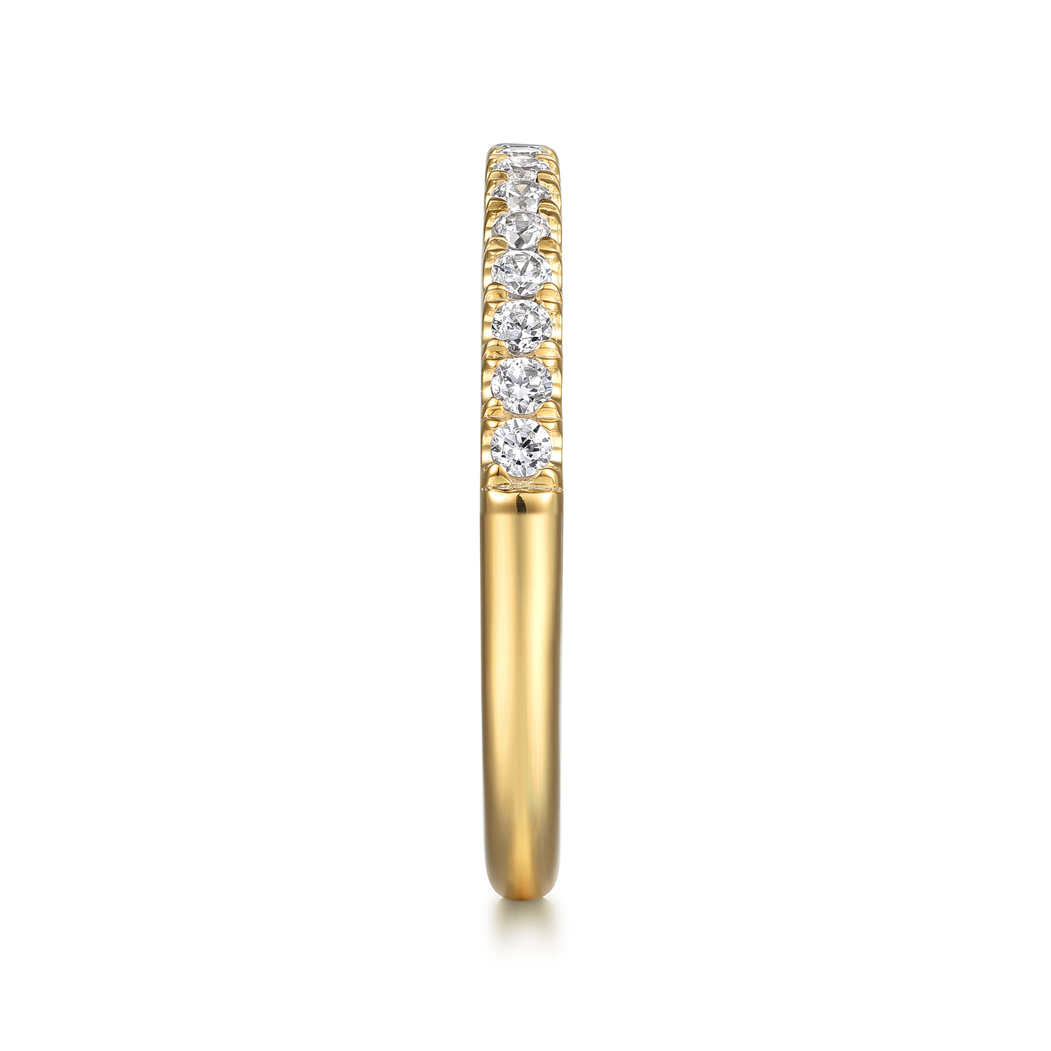 Diamond Wedding Band in 14K Yellow Gold, photograph 5
