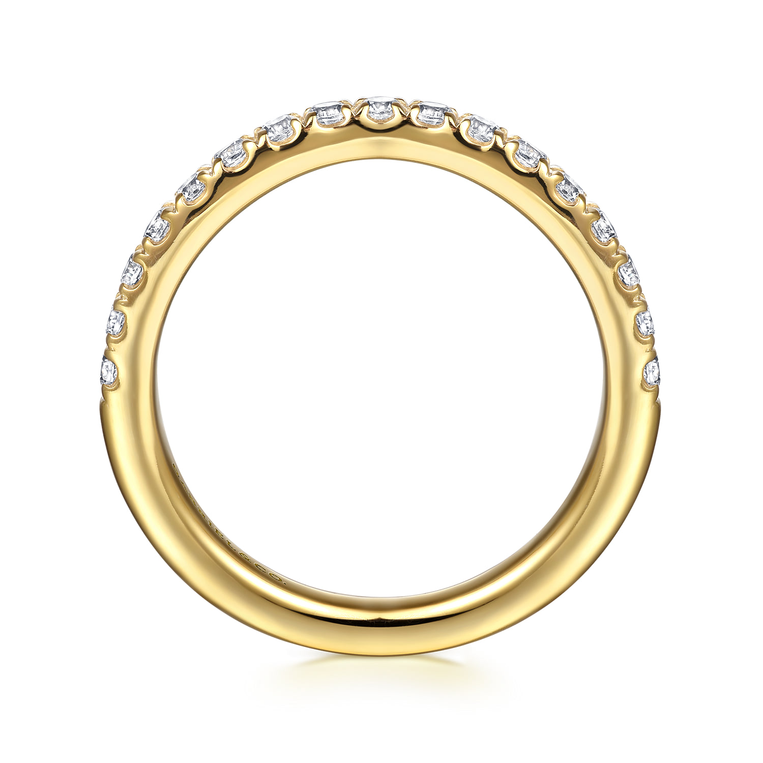 Diamond Wedding Band in 14K Yellow Gold, photograph 2