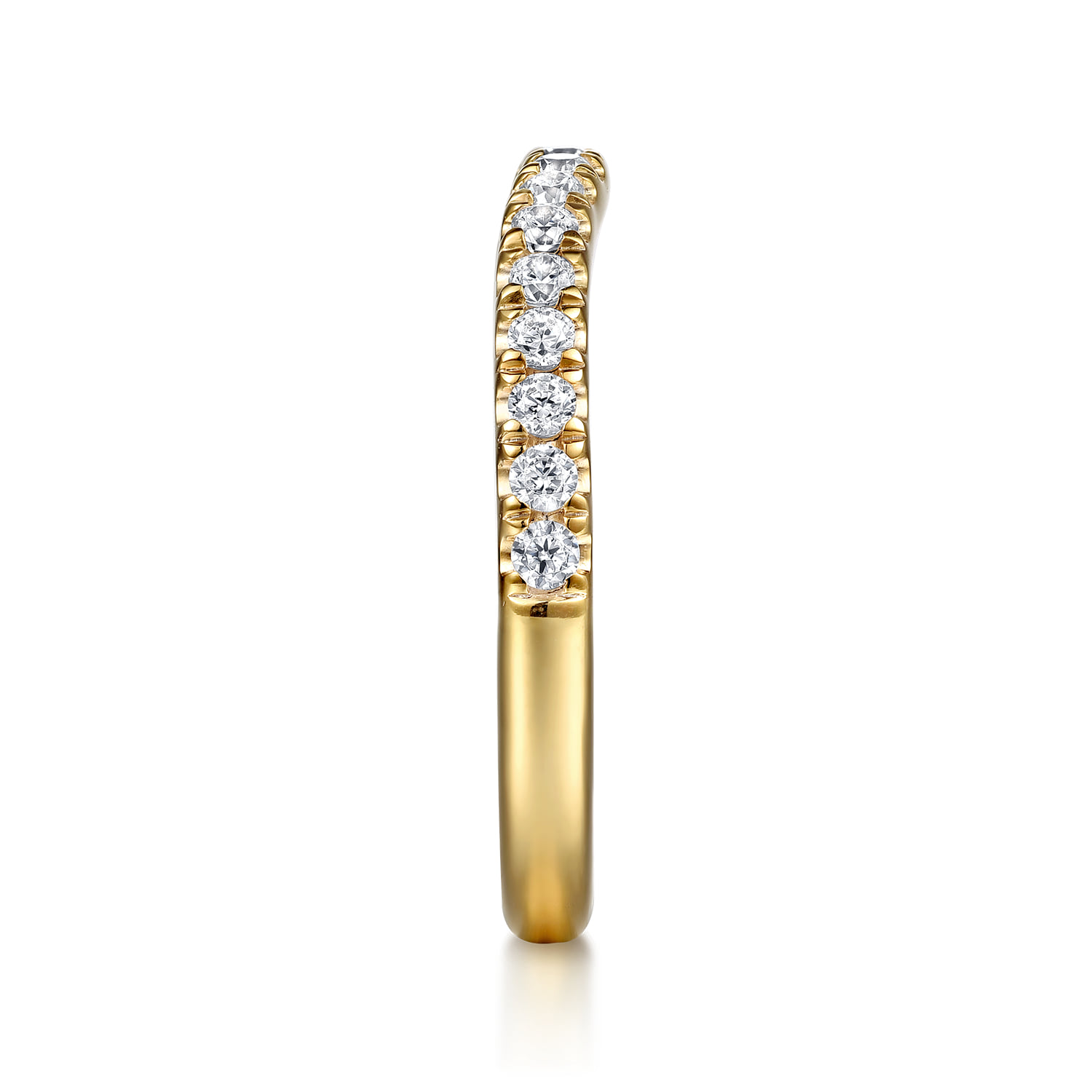 Diamond Wedding Band in 14K Yellow Gold, photograph 4