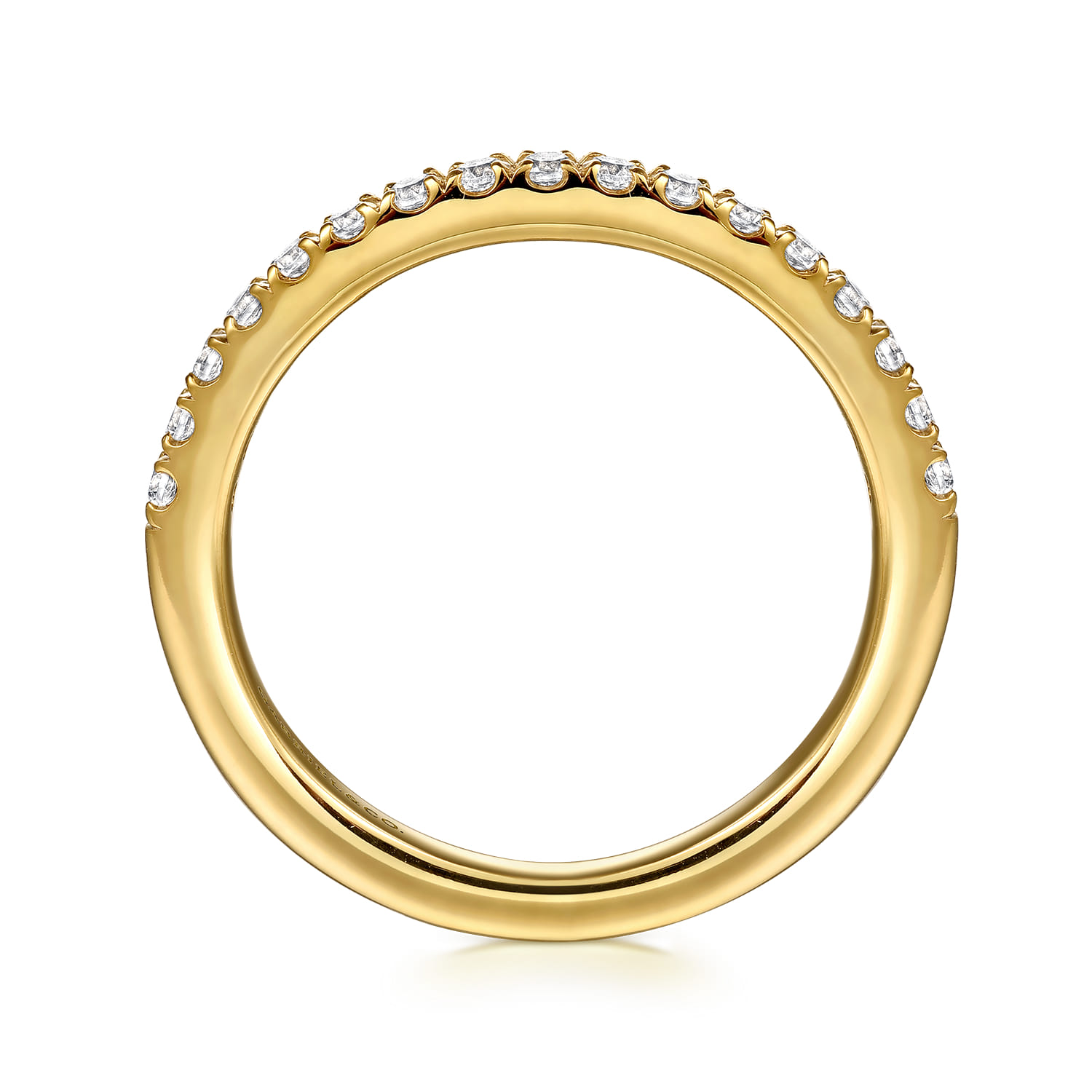 Diamond Wedding Band in 14K Yellow Gold, photograph 2
