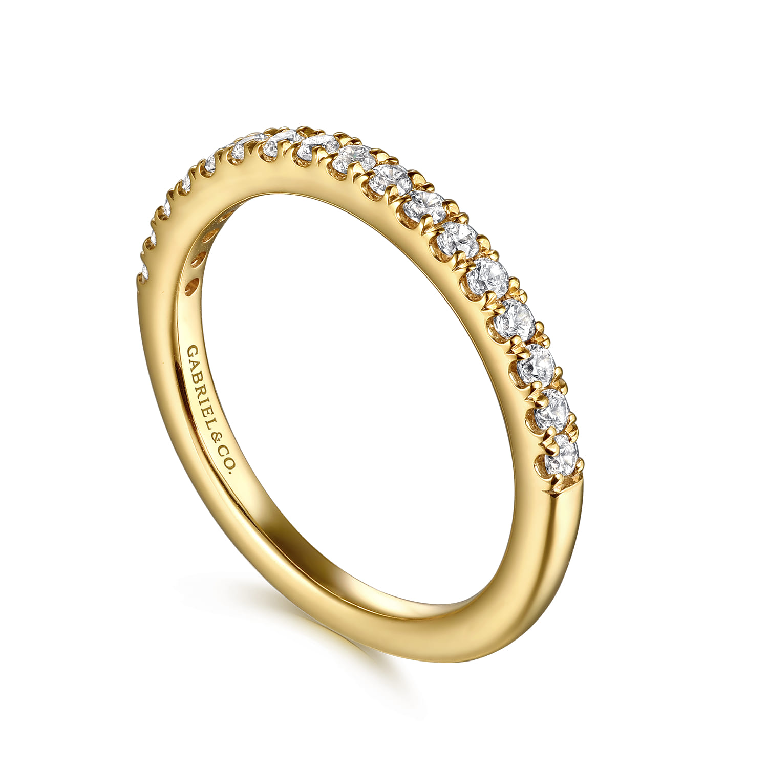 Diamond Wedding Band in 14K Yellow Gold, photograph 3