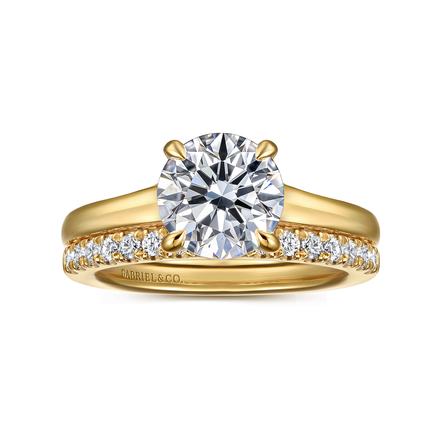 Diamond Wedding Band in 14K Yellow Gold, photograph 4