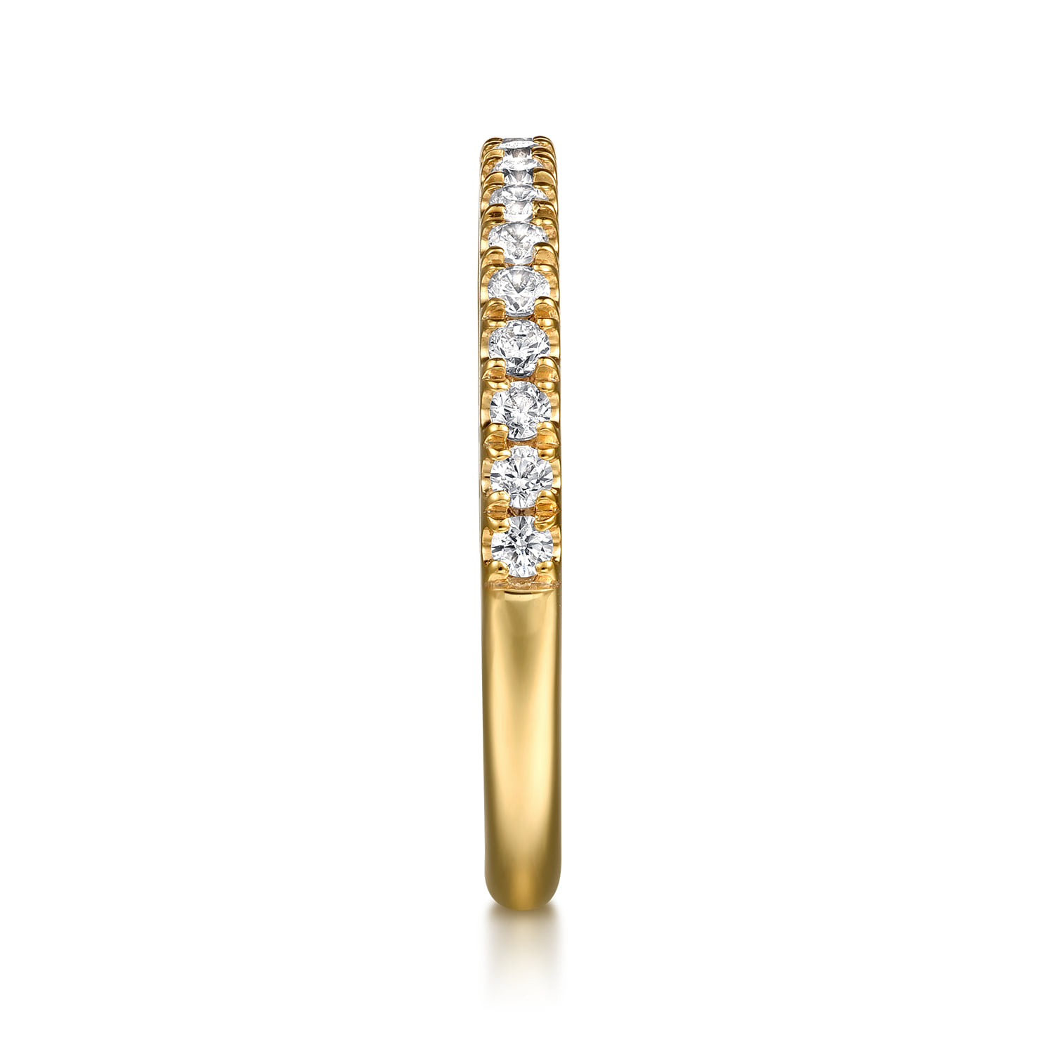 Diamond Wedding Band in 14K Yellow Gold, photograph 5