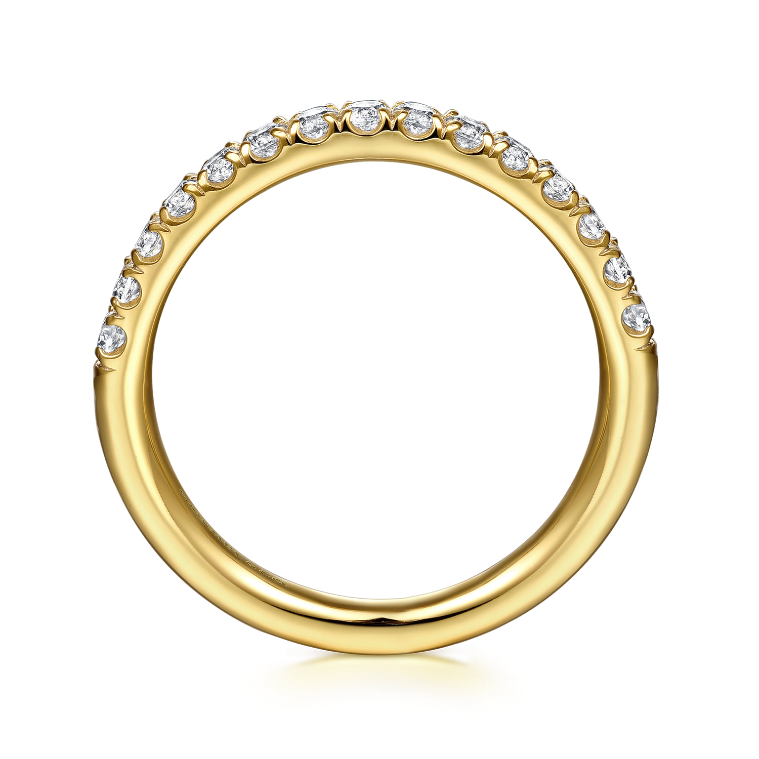 Diamond Wedding Band in 14K Yellow Gold, photograph 2