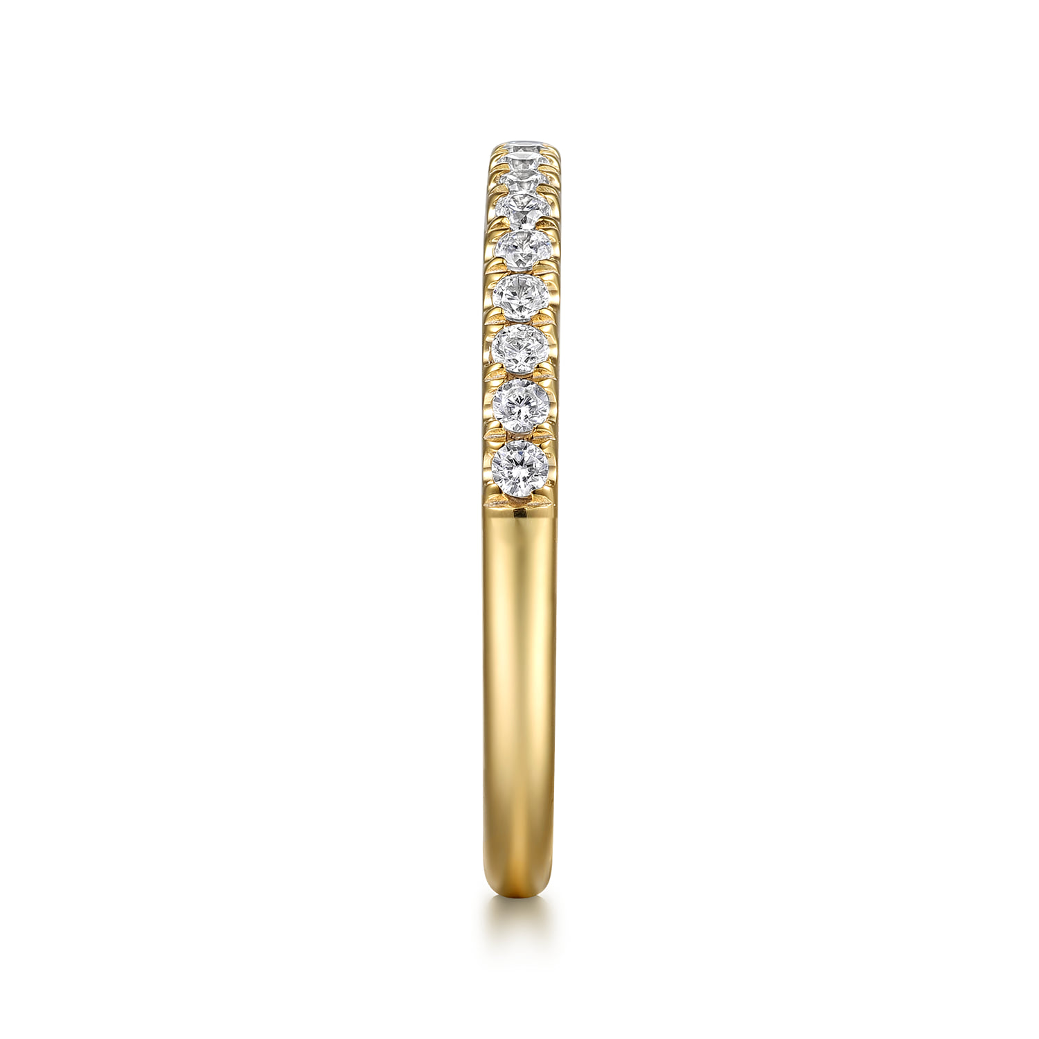 Diamond Wedding Band in 14K Yellow Gold, photograph 5