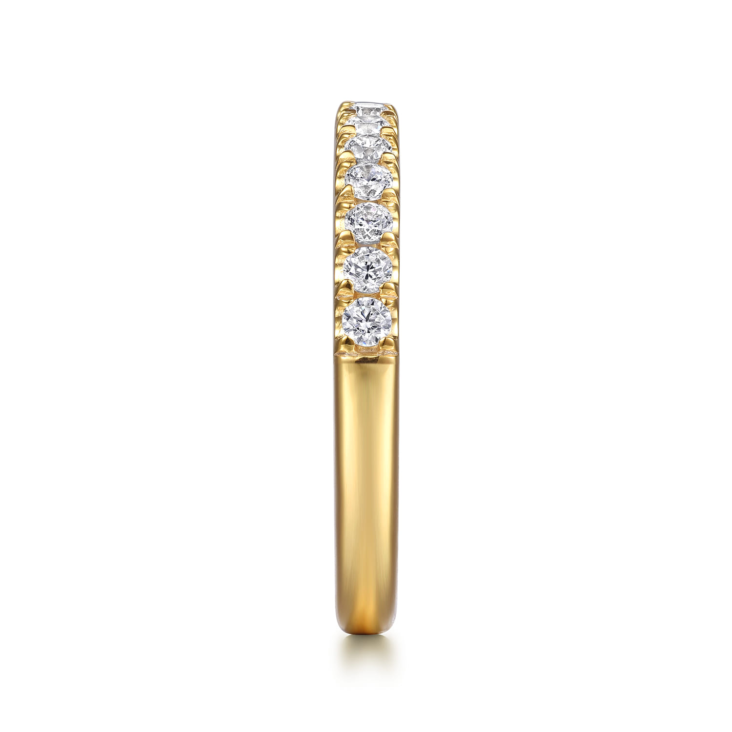 Diamond Wedding Band in 14K Yellow Gold, photograph 5