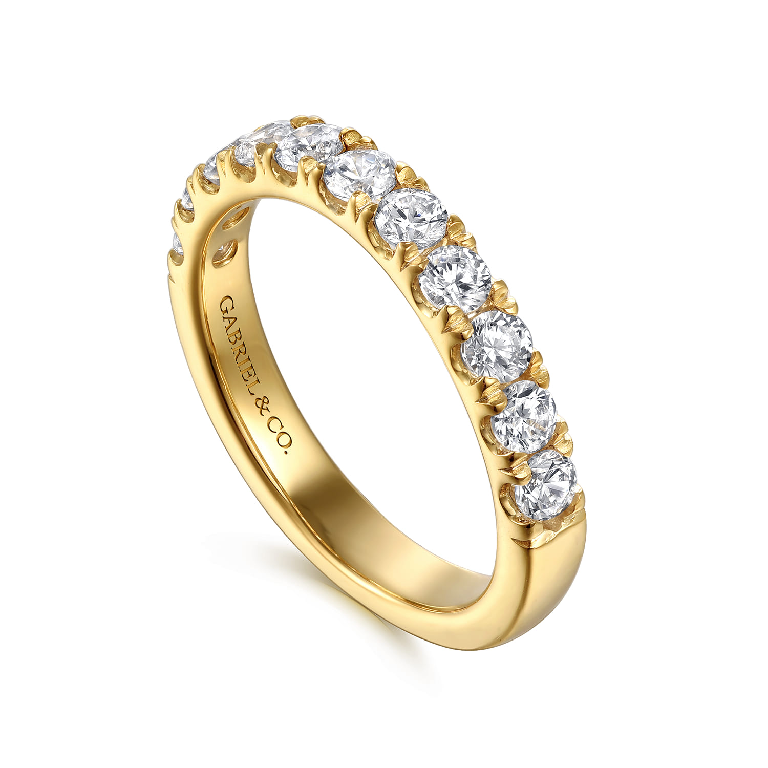 Diamond Matching Wedding Band in 14K Yellow Gold, photograph 3